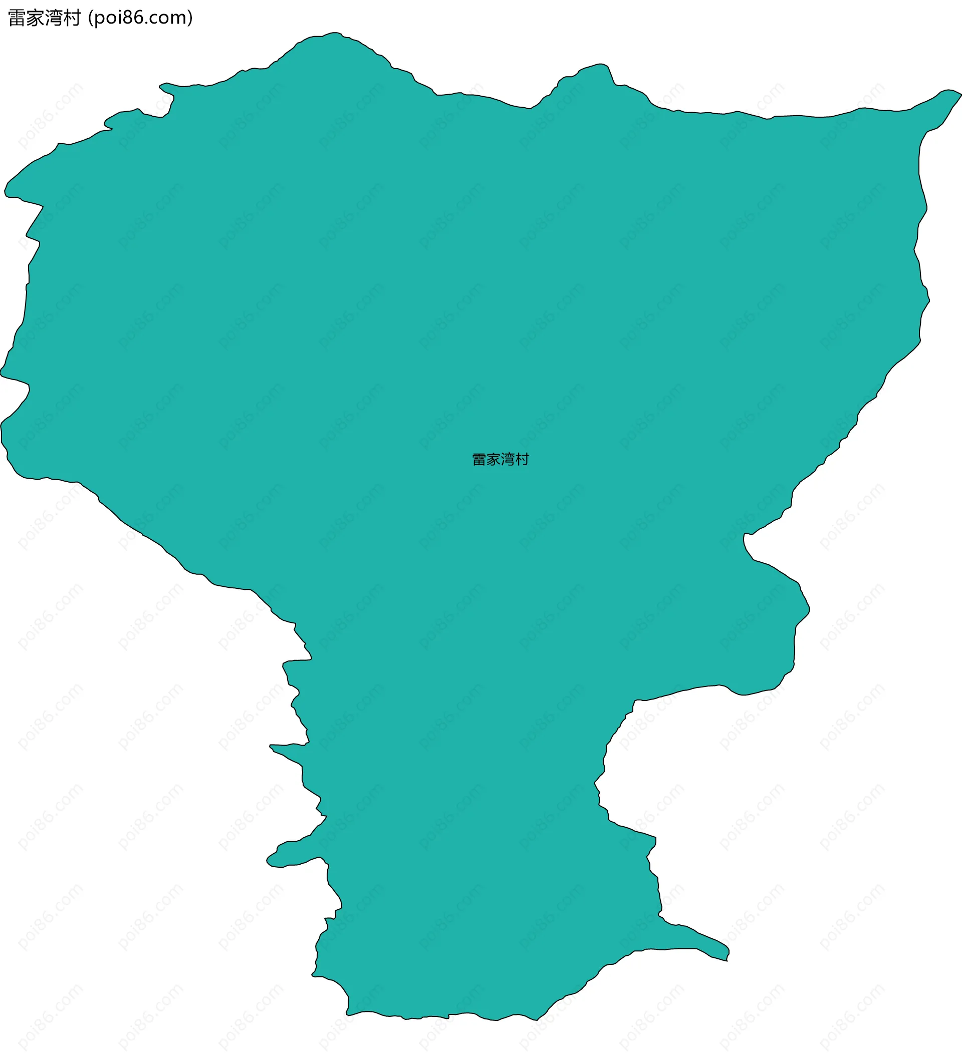 雷家湾村边界地图