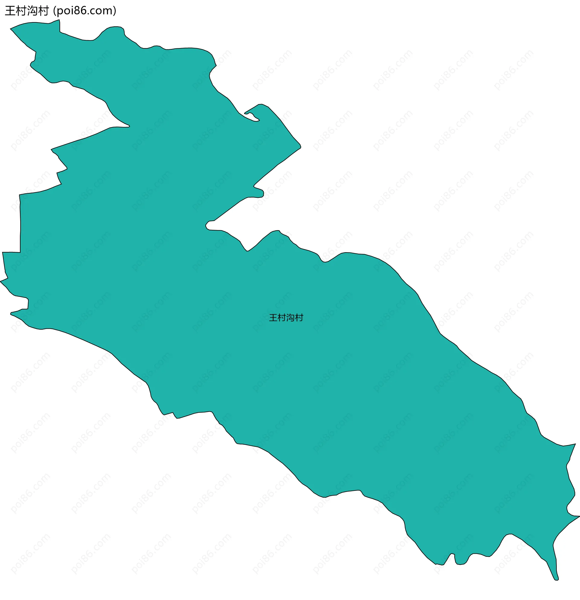王村沟村边界地图
