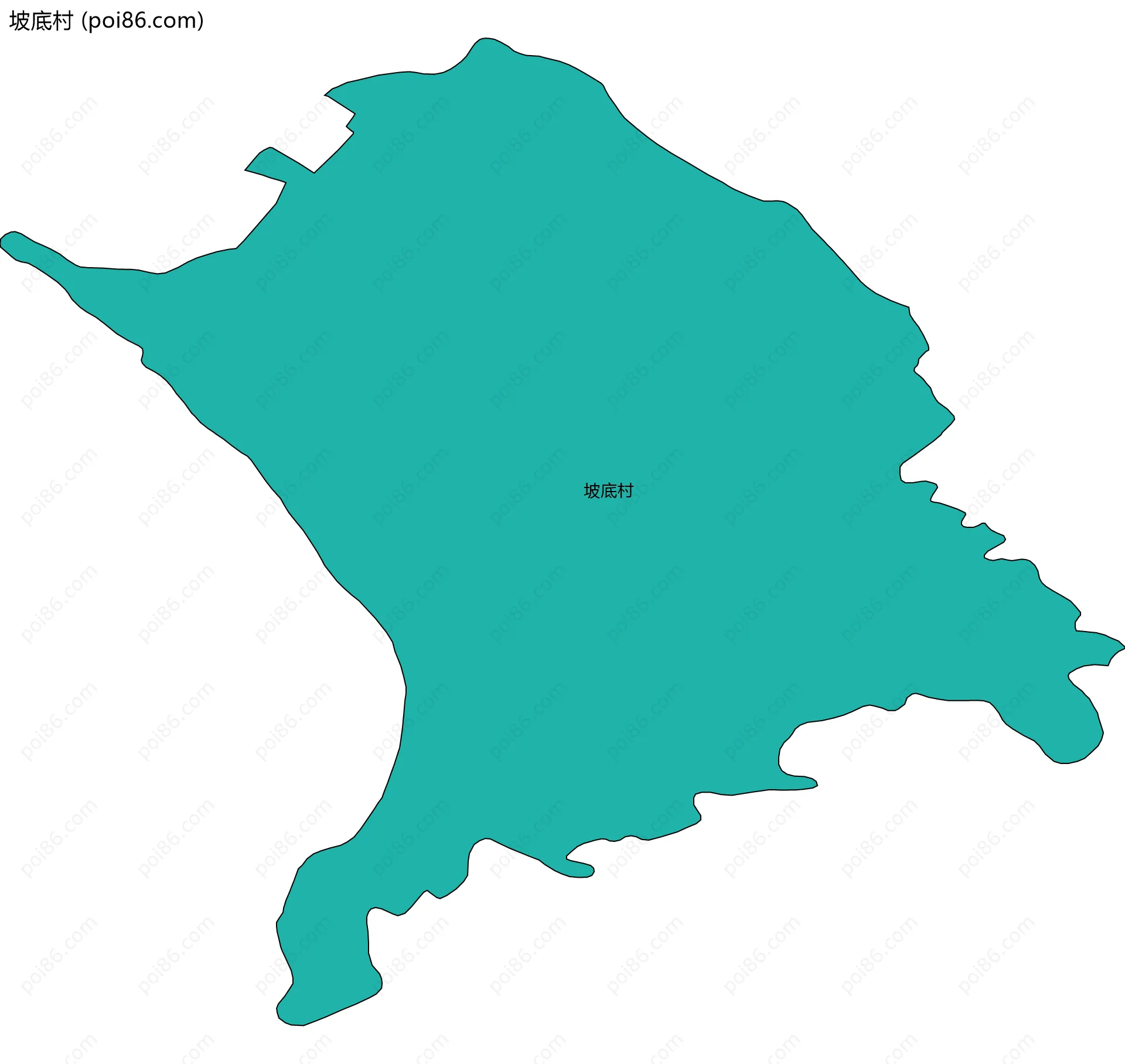 坡底村边界地图