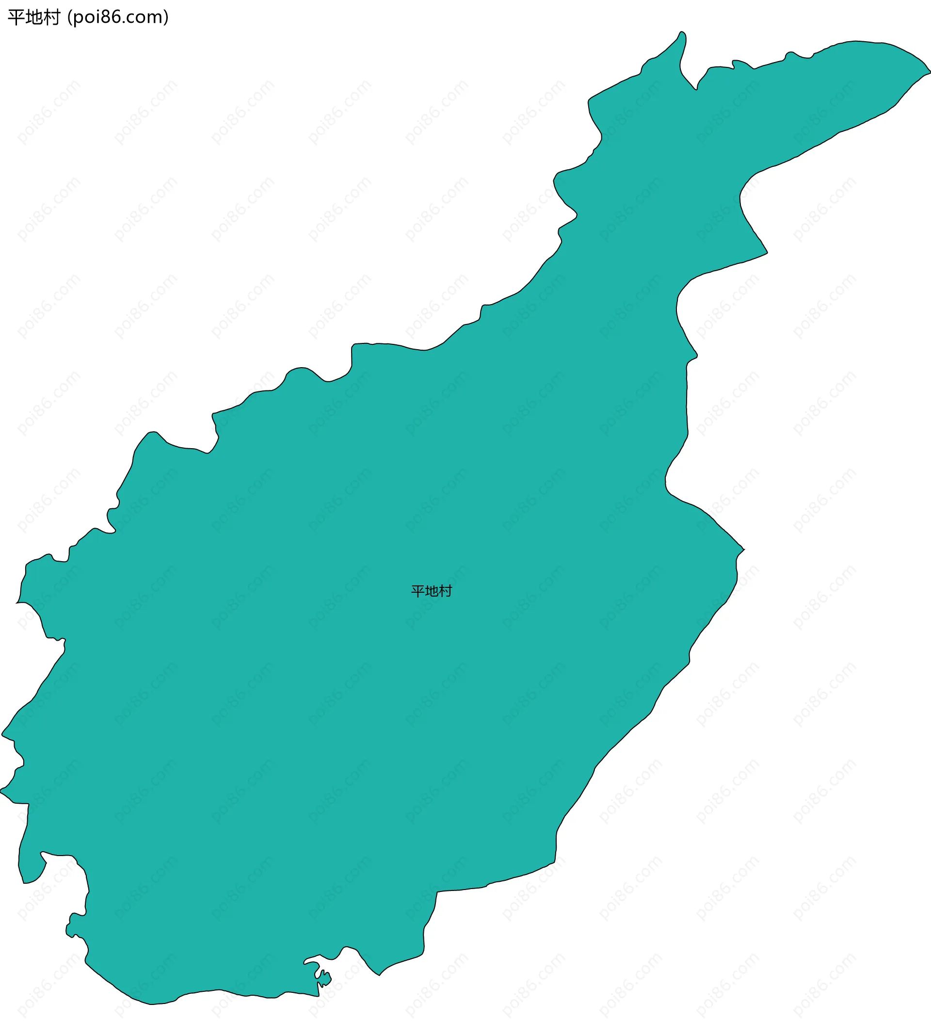 平地村边界地图