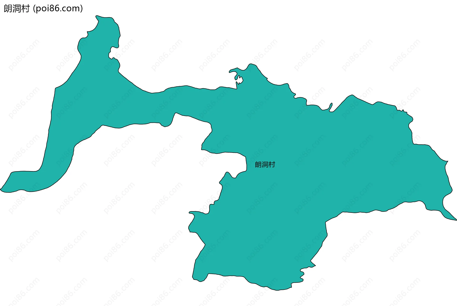 朗洞村边界地图