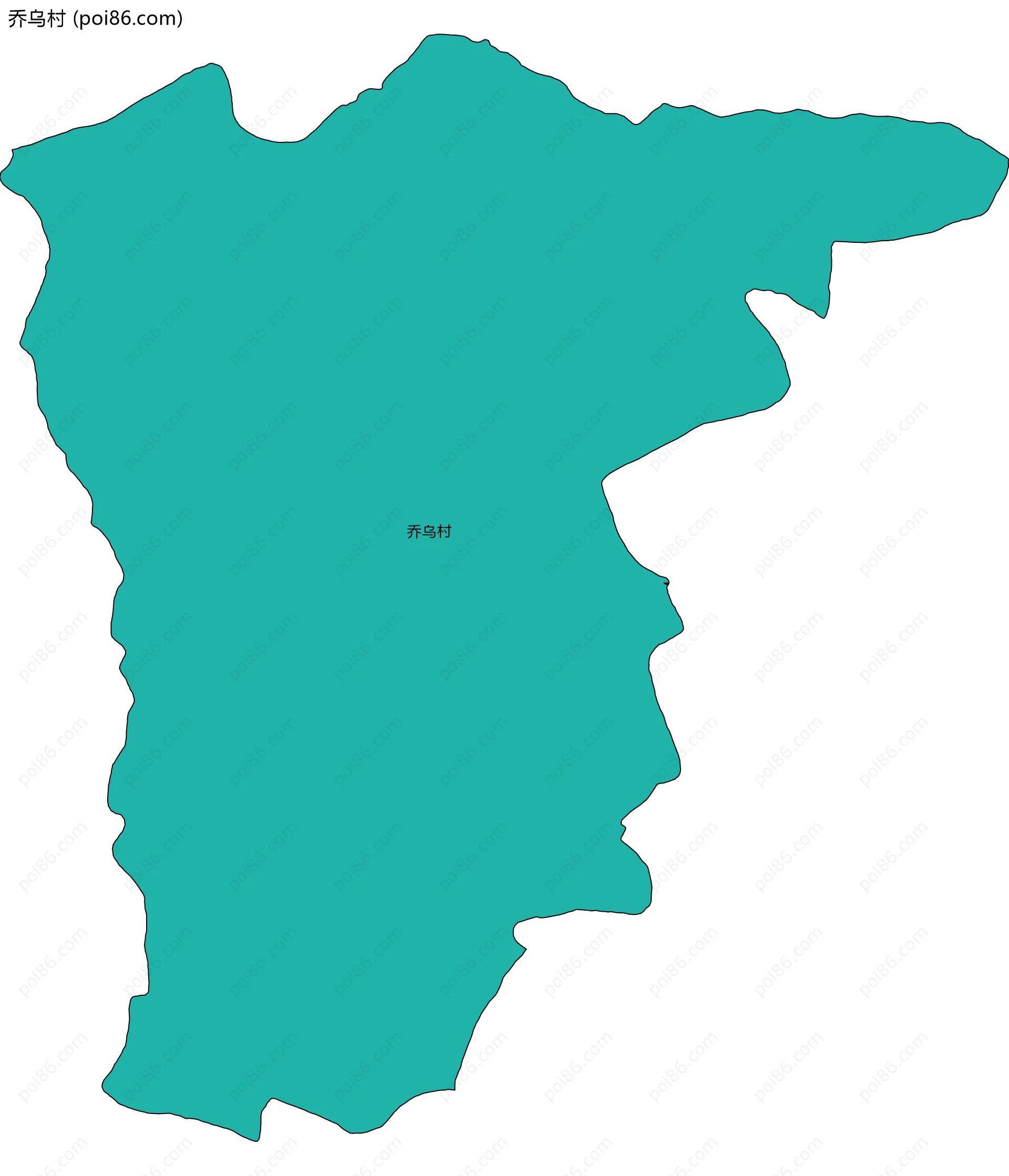 乔乌村边界地图