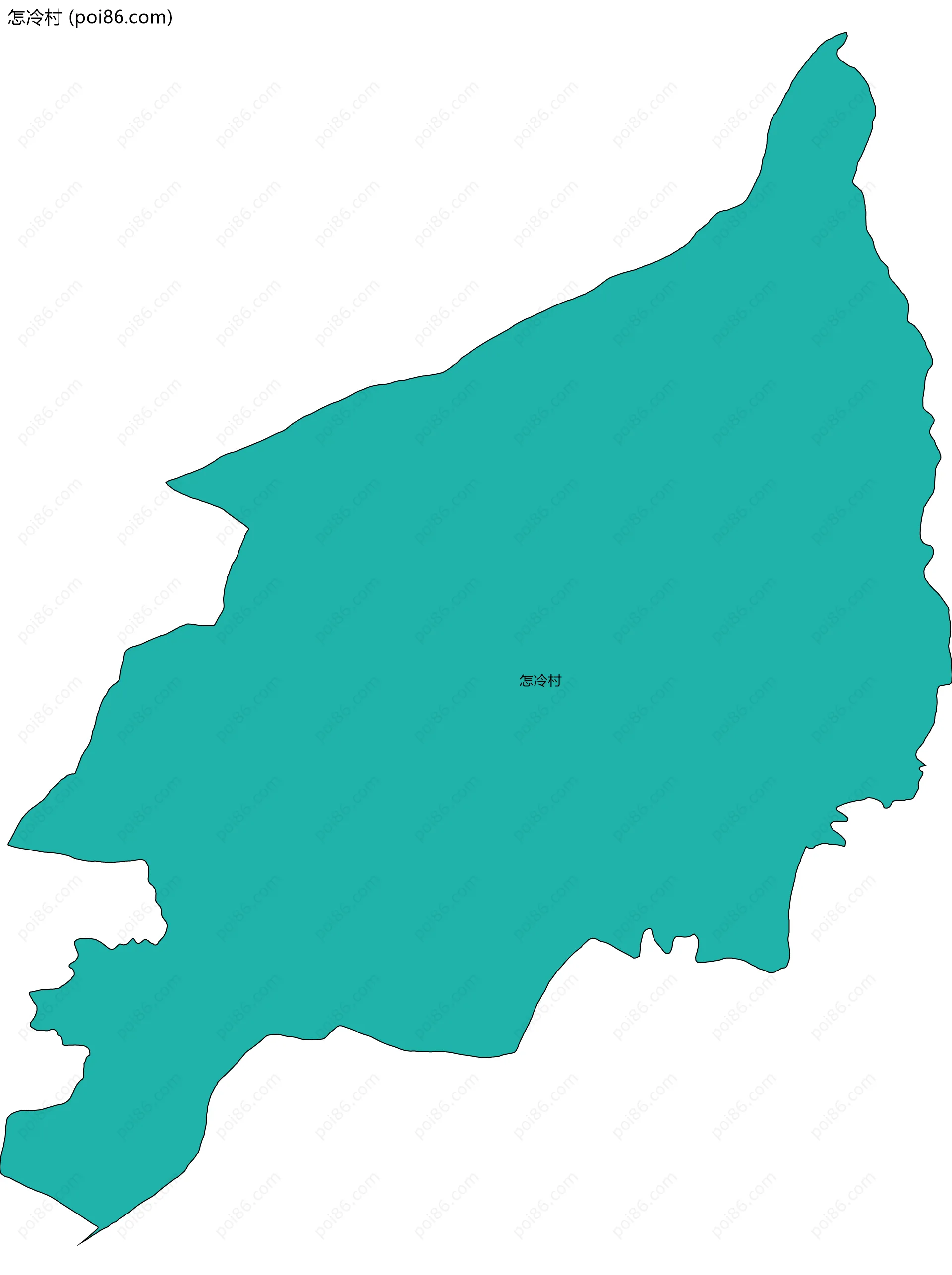 怎冷村边界地图