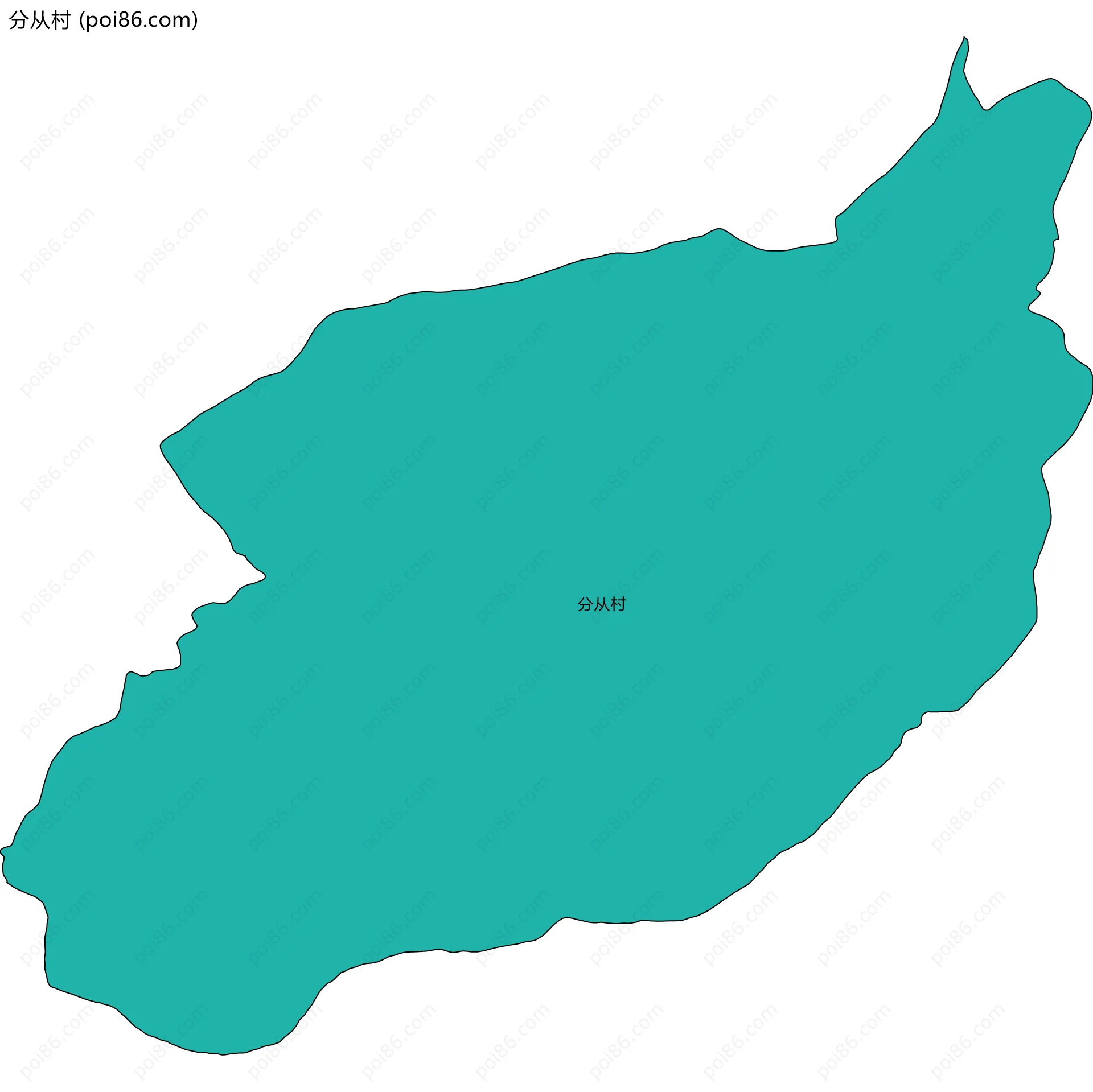 分从村边界地图