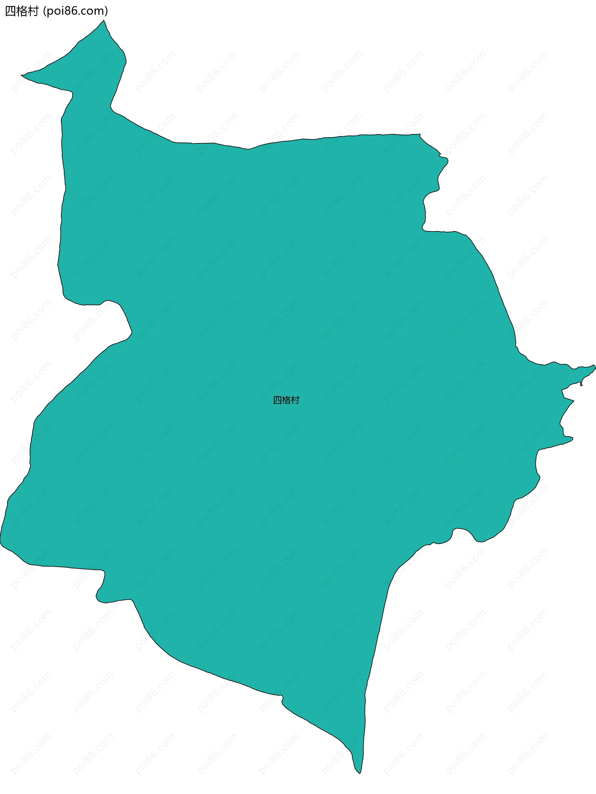 四格村边界地图