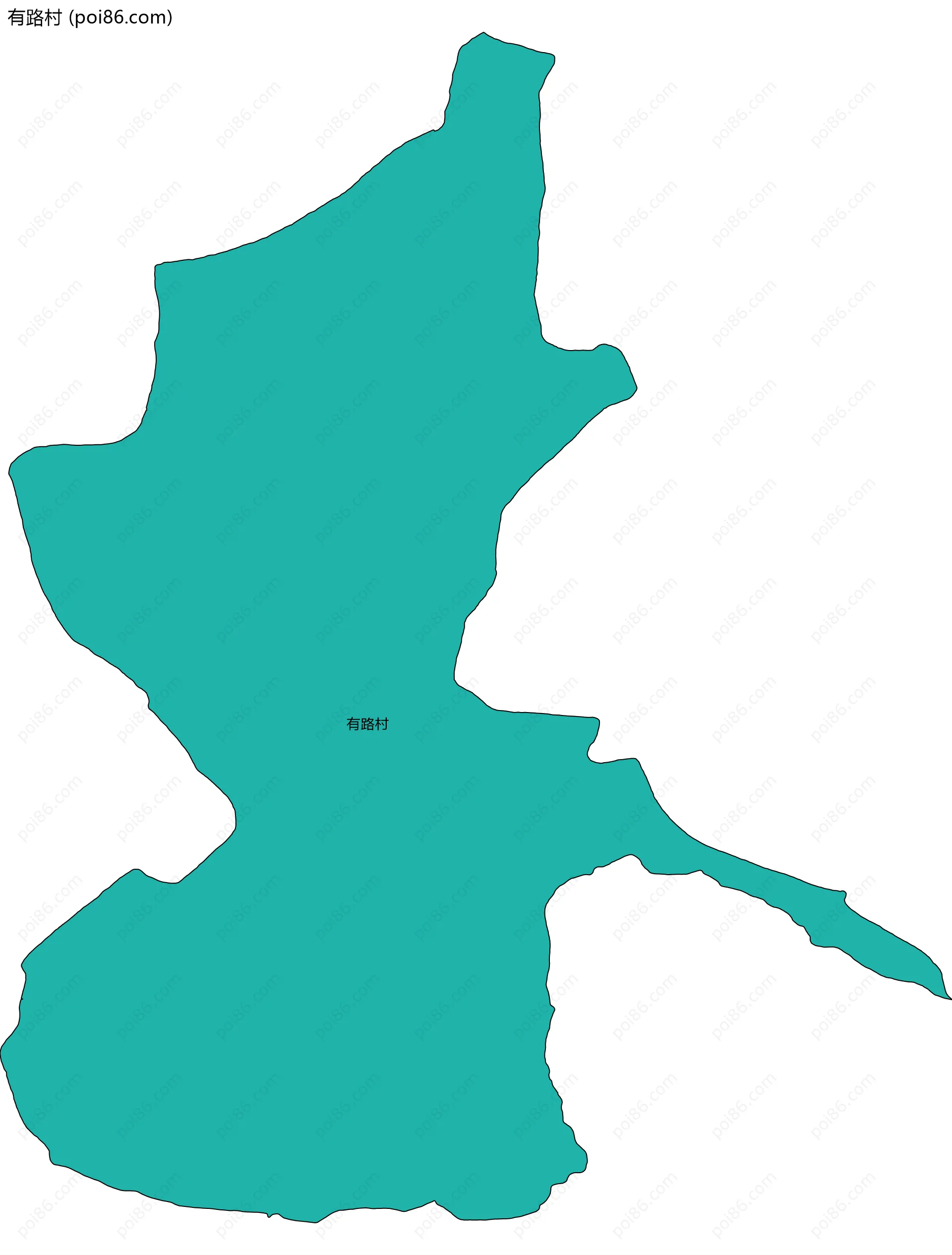 有路村边界地图