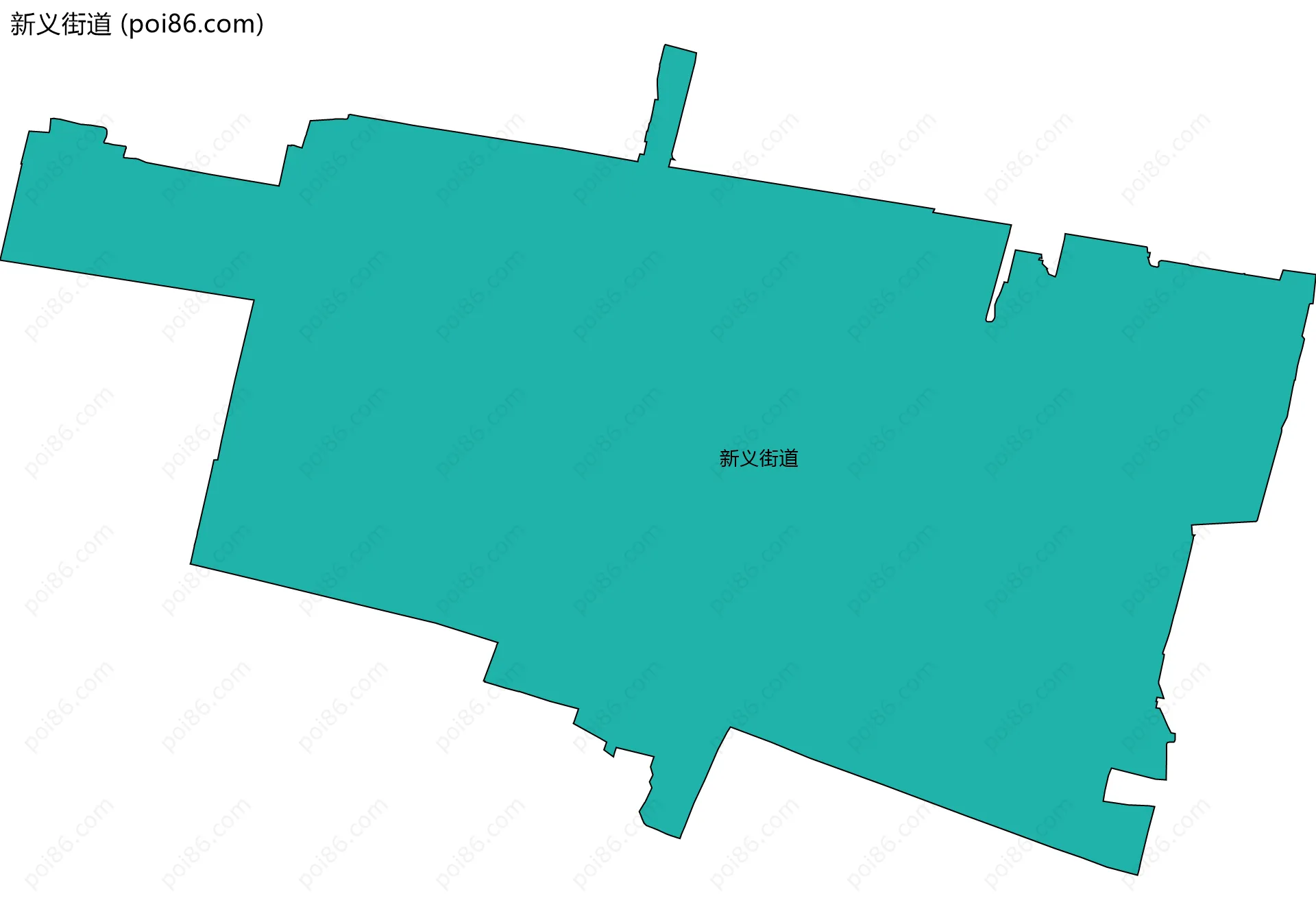 新义街道边界地图