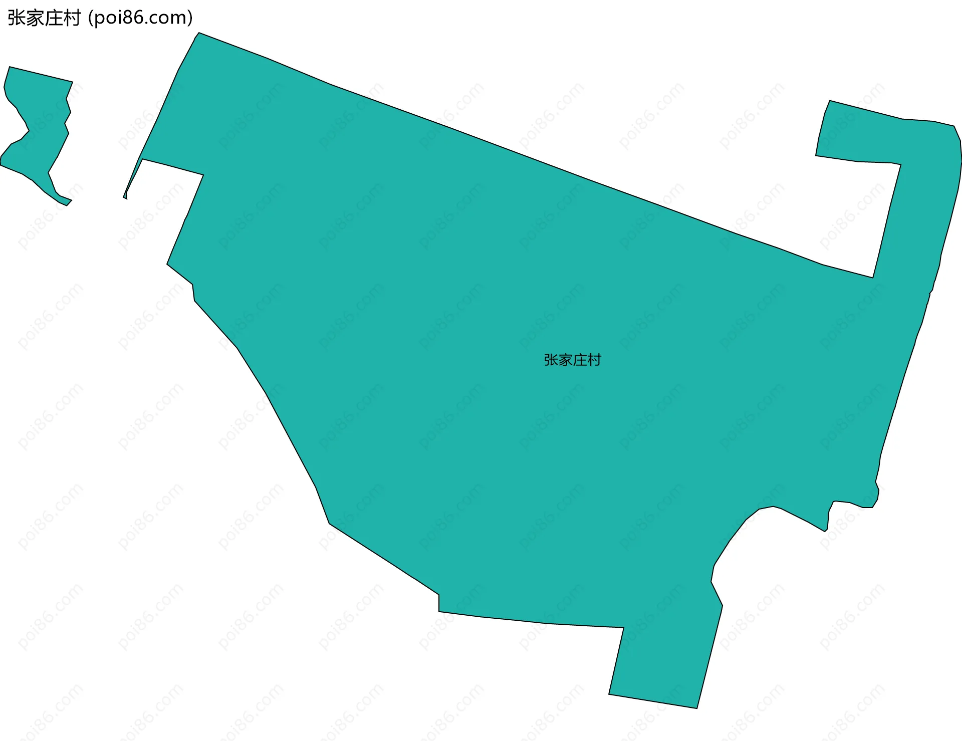 张家庄村边界地图
