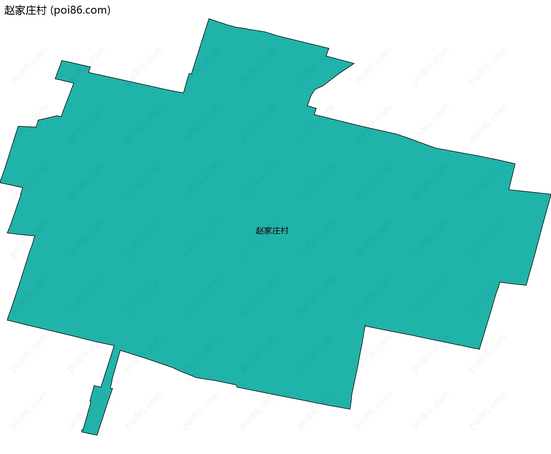 赵家庄村边界地图