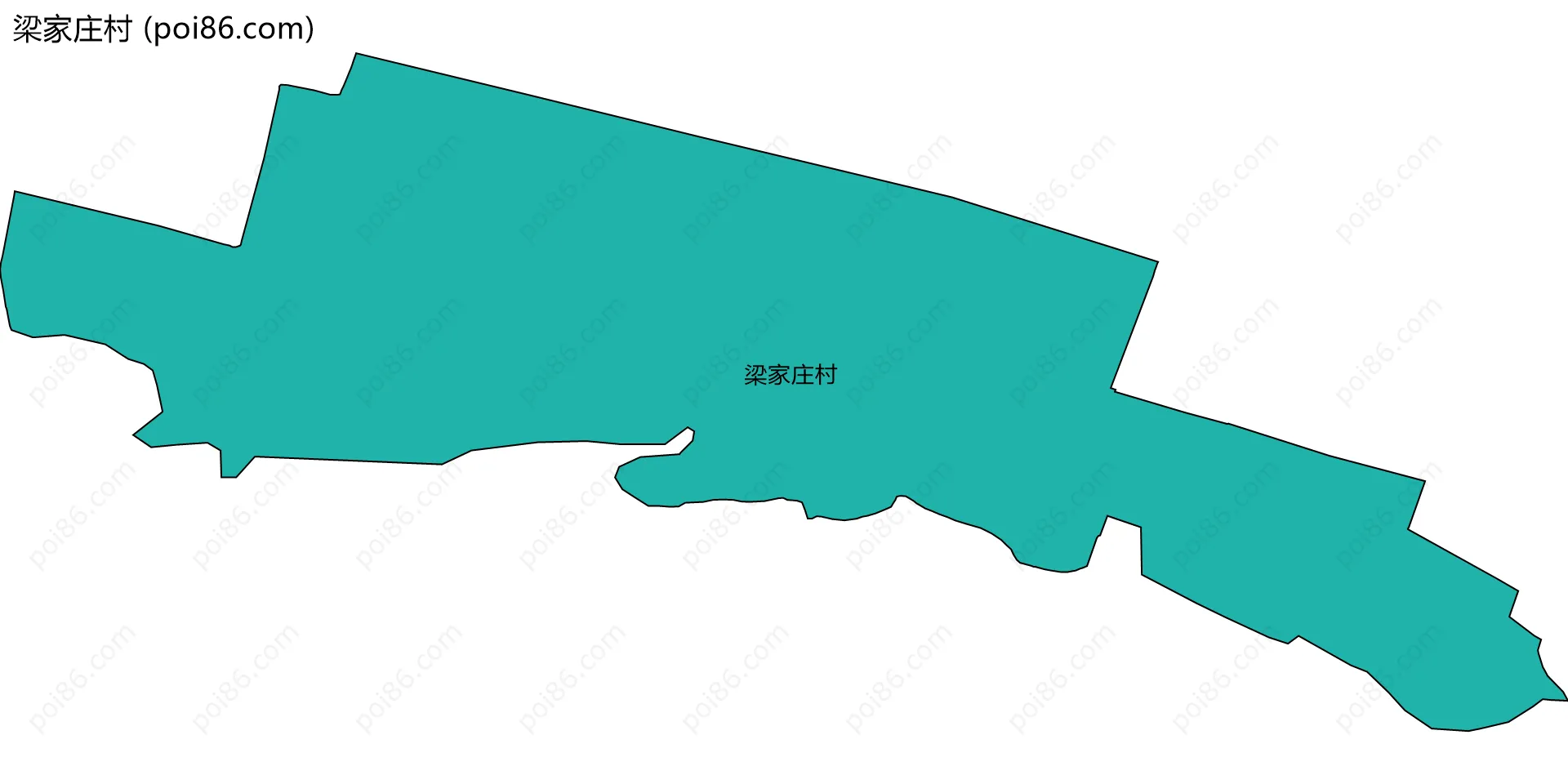 梁家庄村边界地图