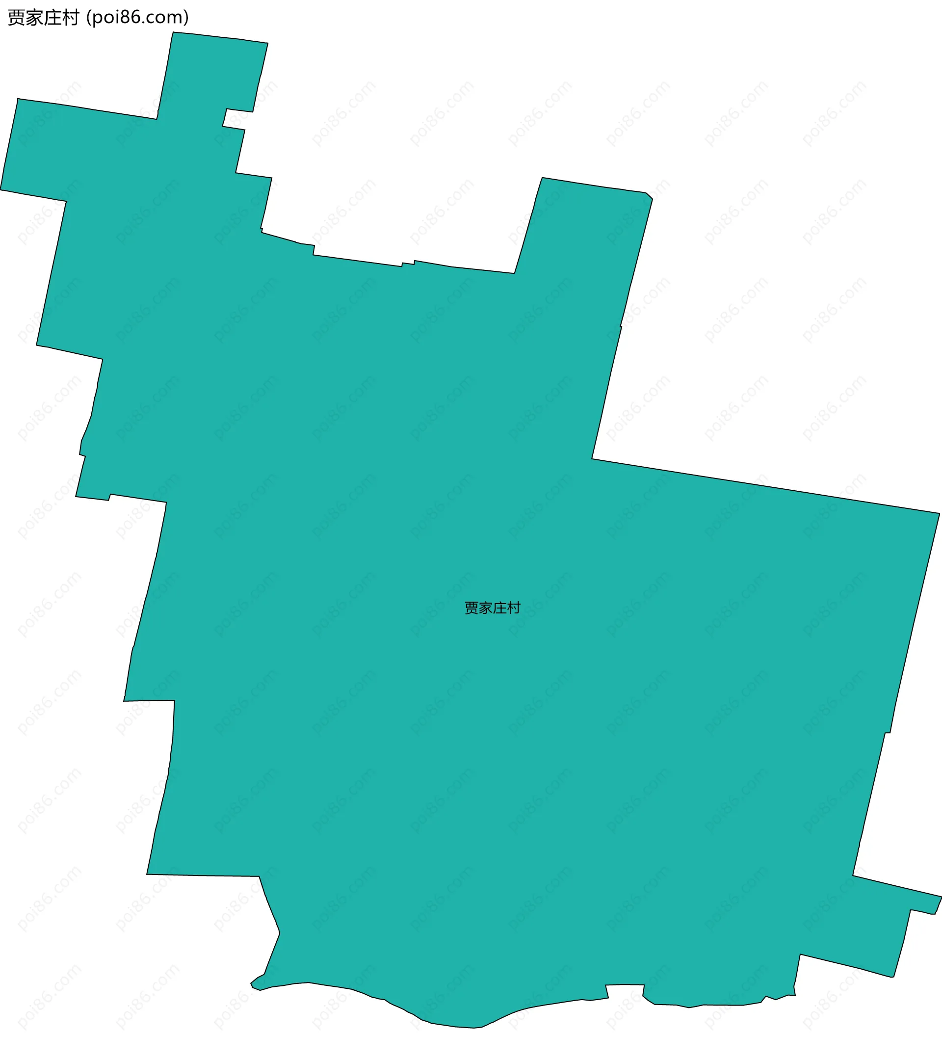 贾家庄村边界地图