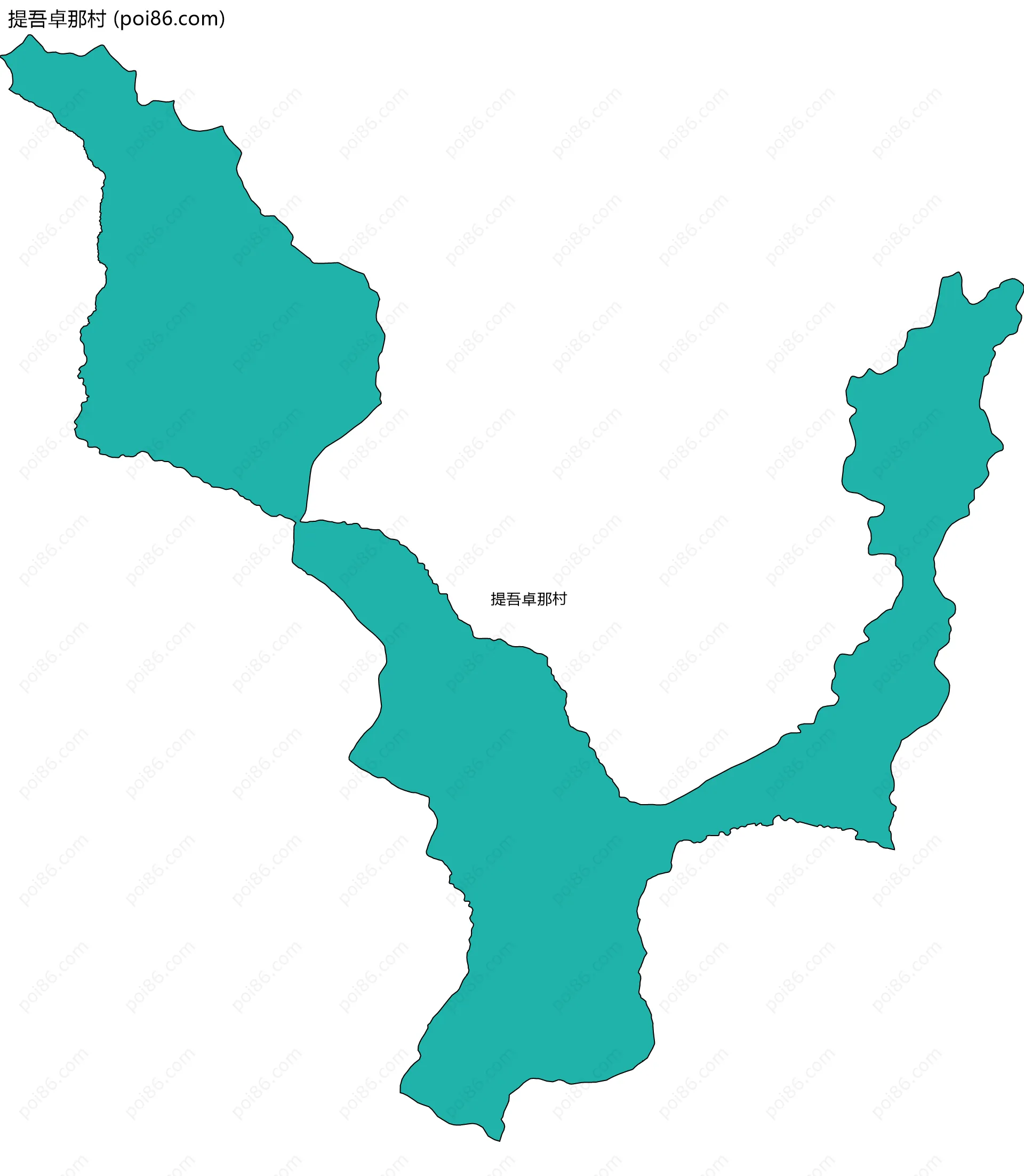 提吾卓那村边界地图
