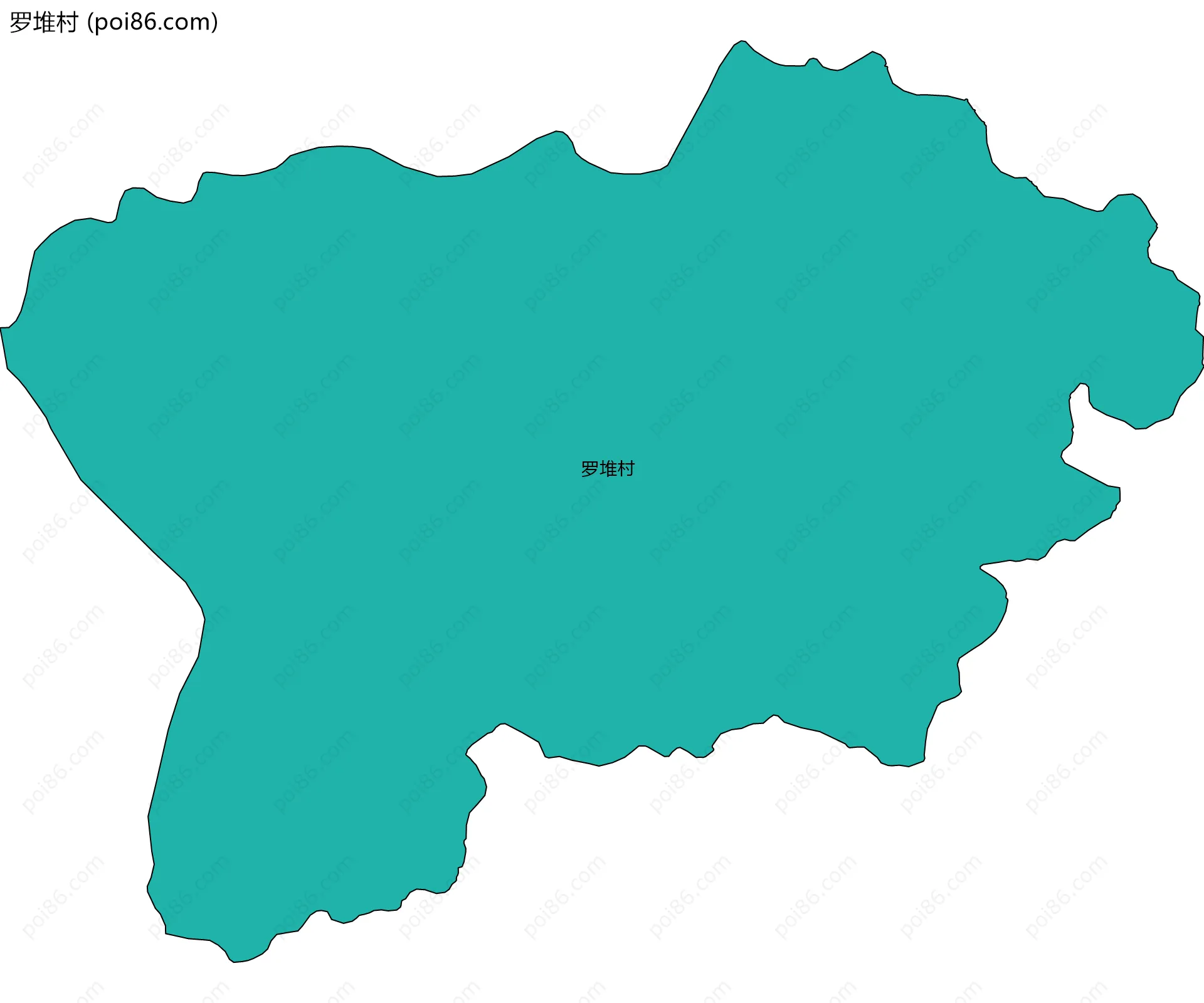 罗堆村边界地图