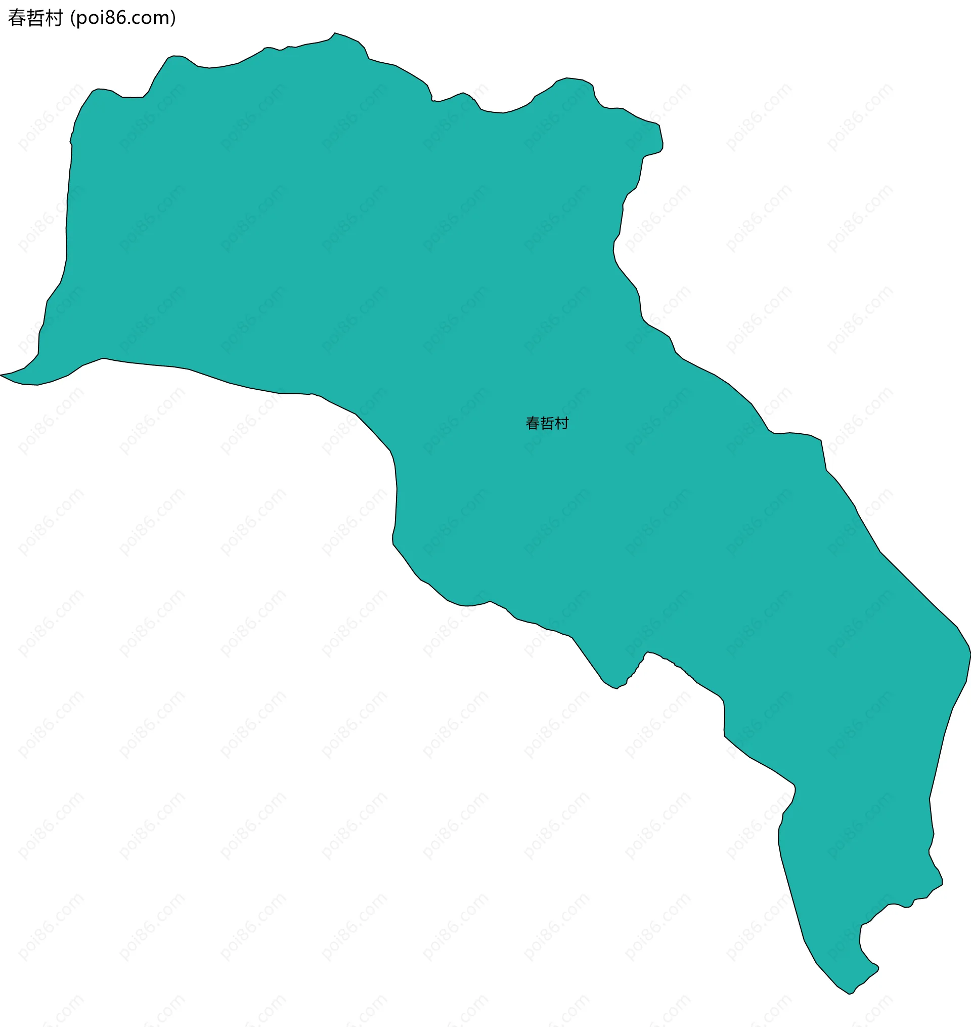 春哲村边界地图