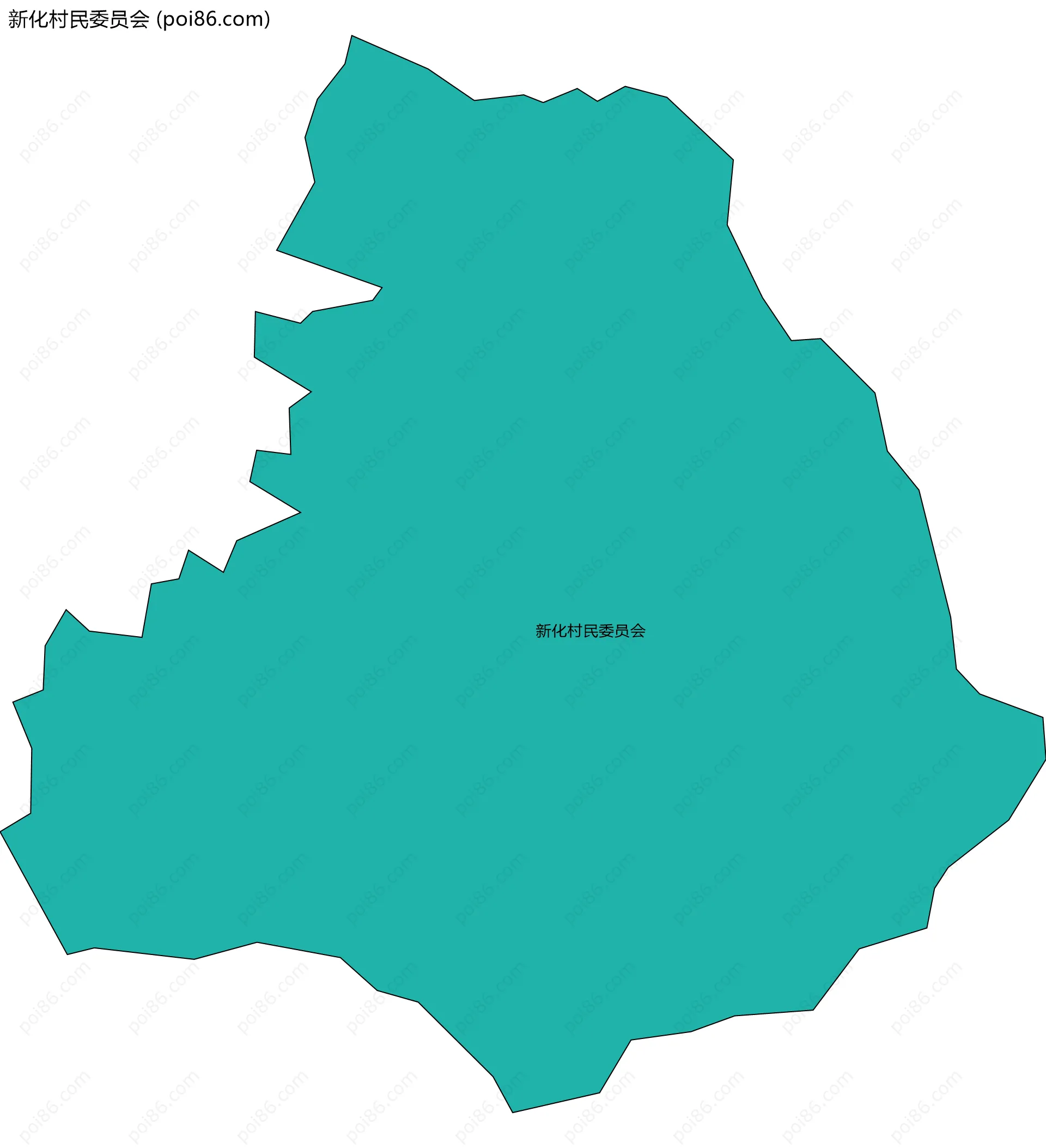 新化村民委员会边界地图