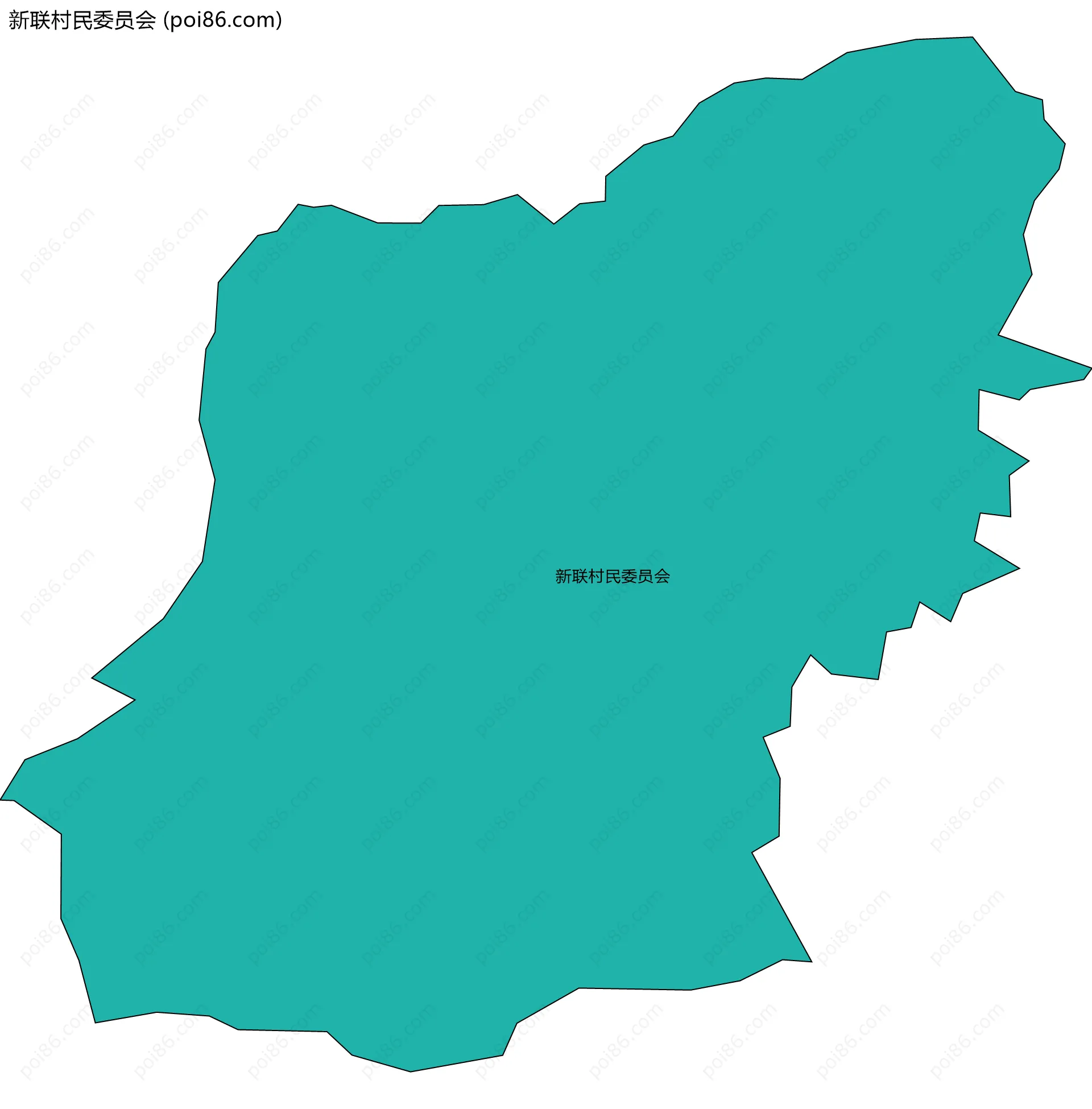 新联村民委员会边界地图