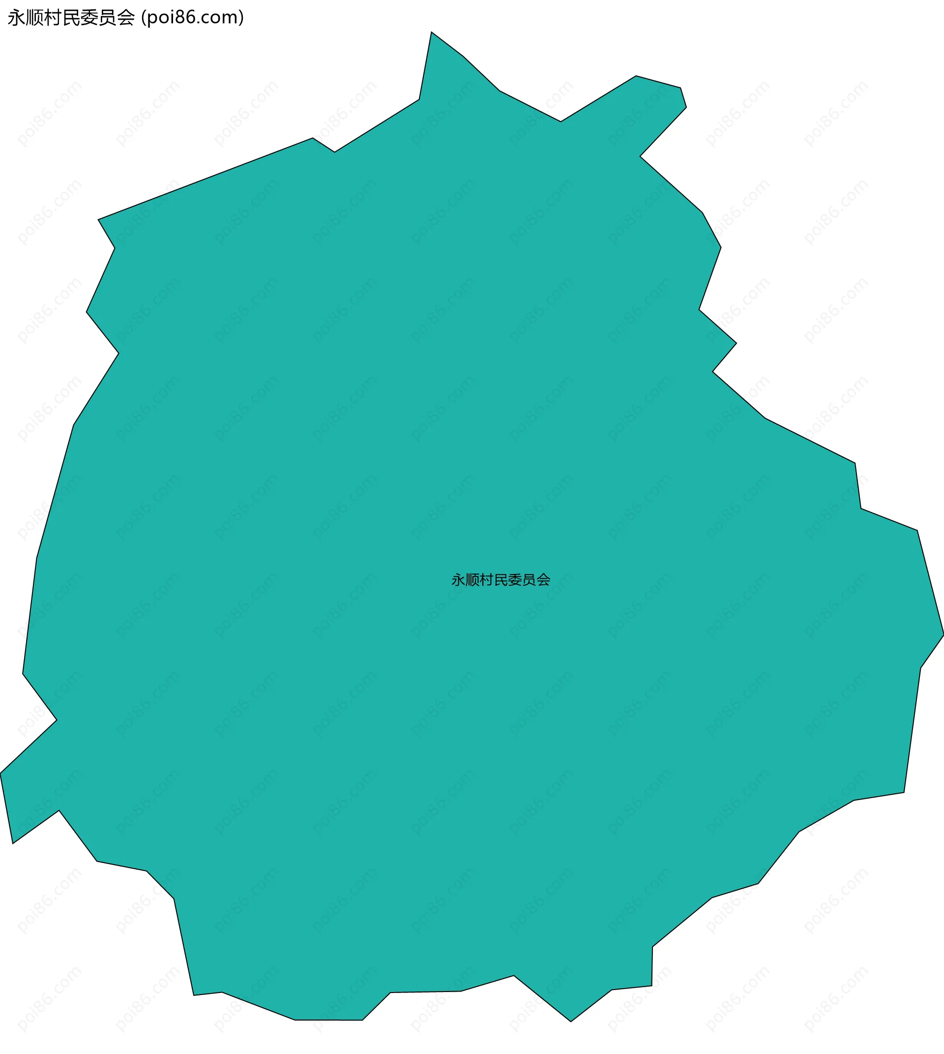 永顺村民委员会边界地图