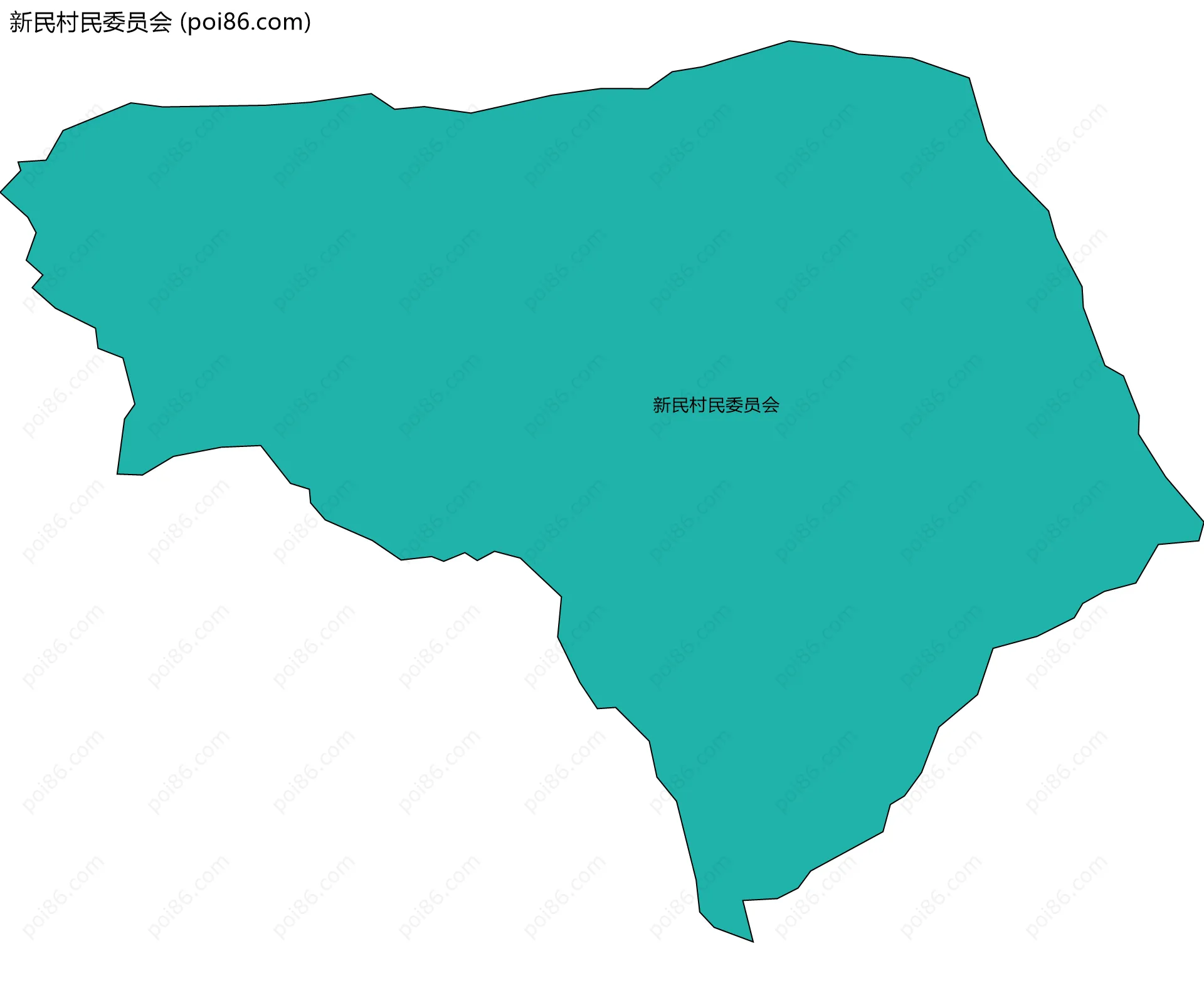 新民村民委员会边界地图