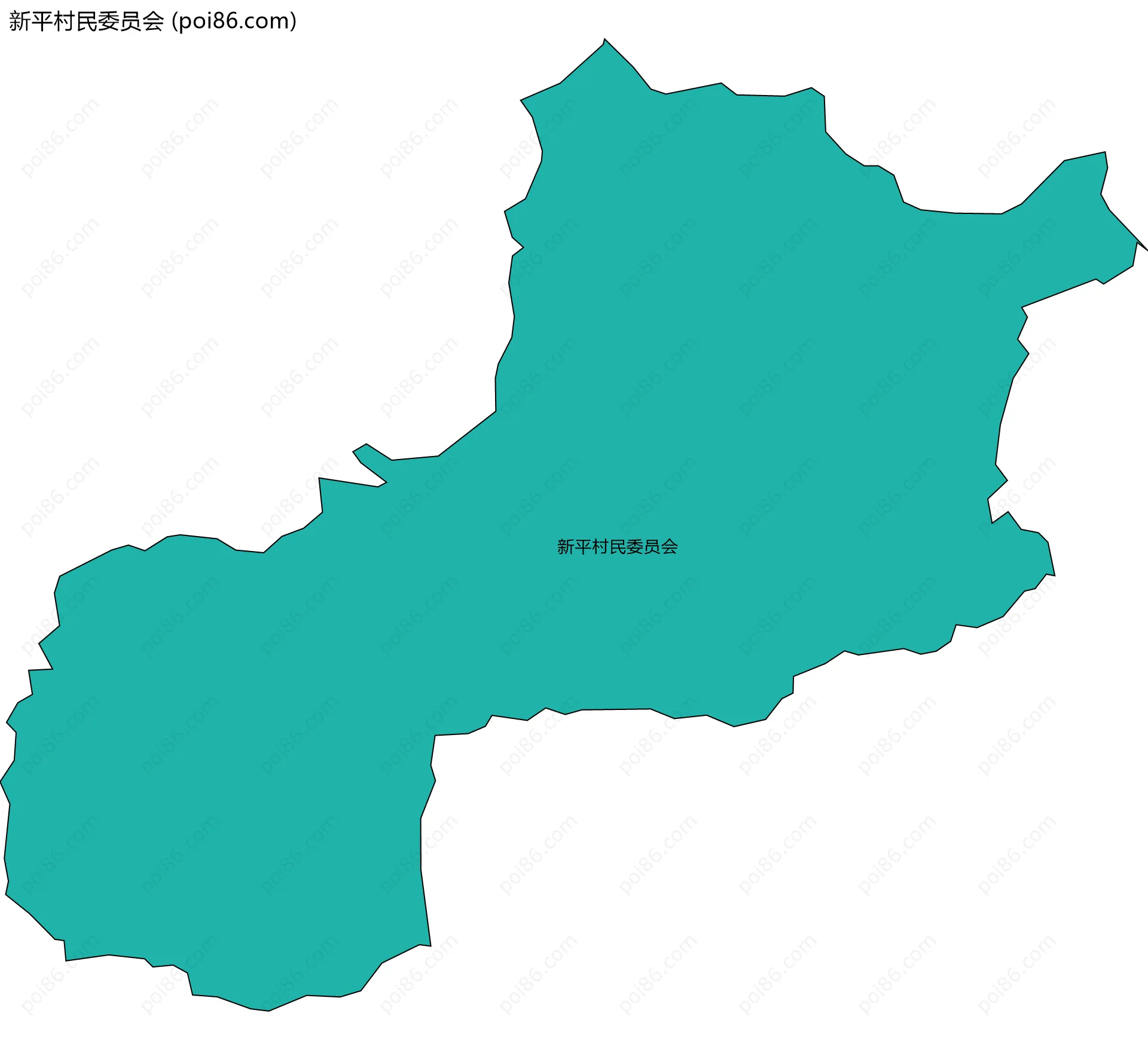 新平村民委员会边界地图