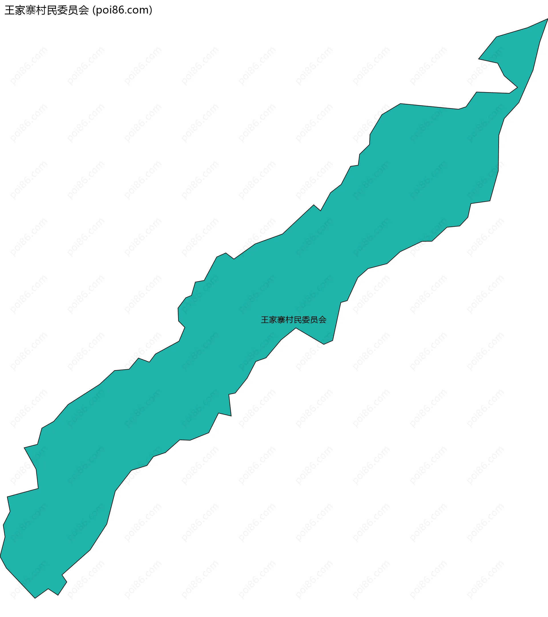 王家寨村民委员会边界地图