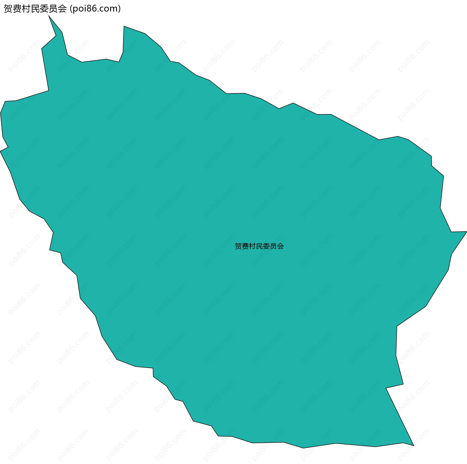 贺费村民委员会边界地图