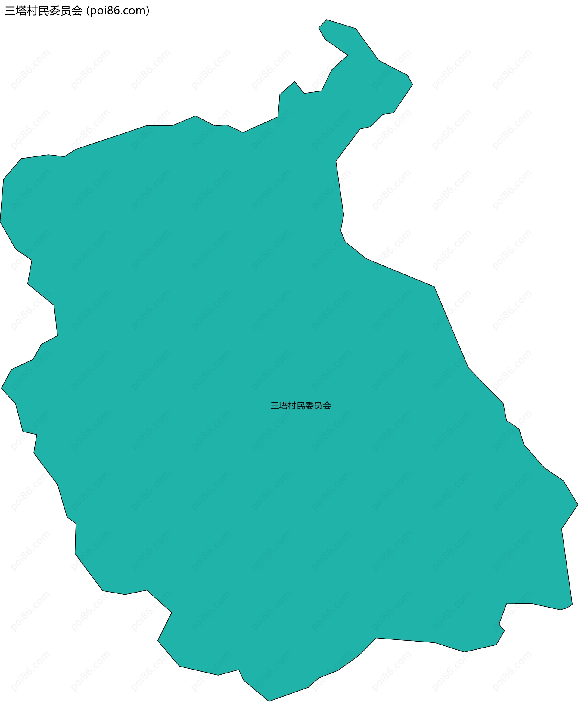 三塔村民委员会边界地图