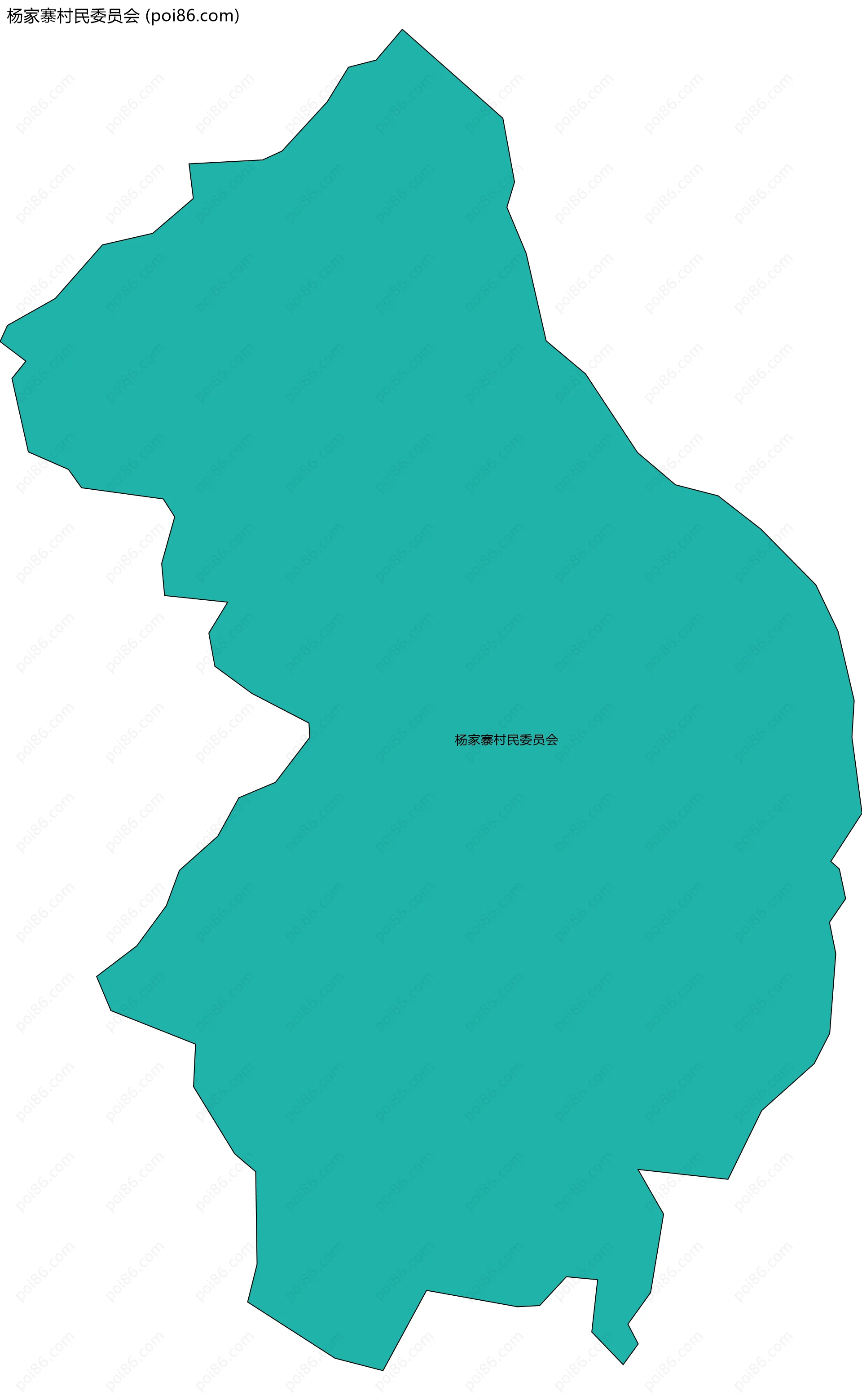 杨家寨村民委员会边界地图