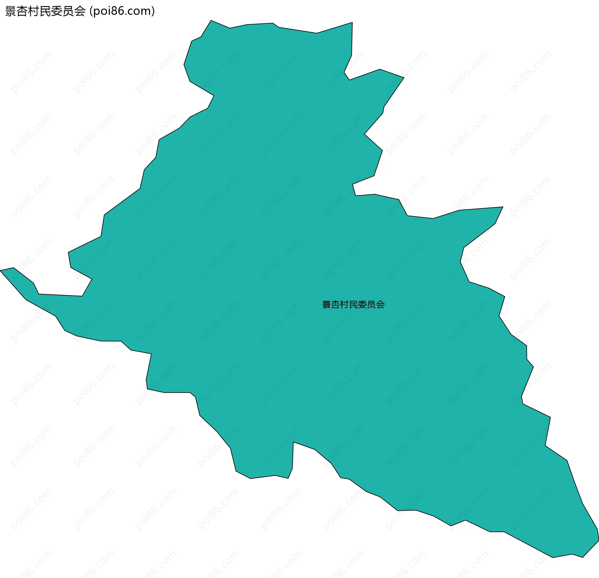 景杏村民委员会边界地图