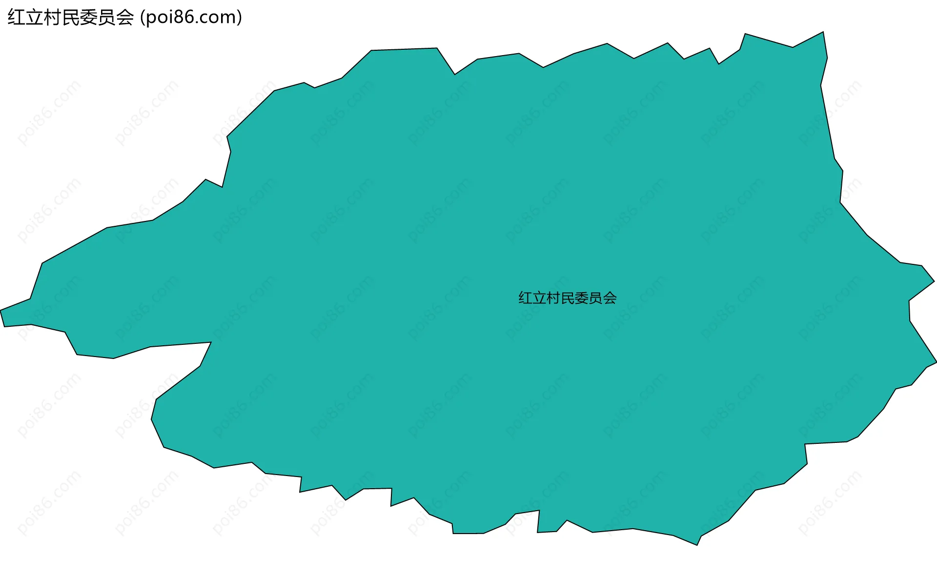 红立村民委员会边界地图