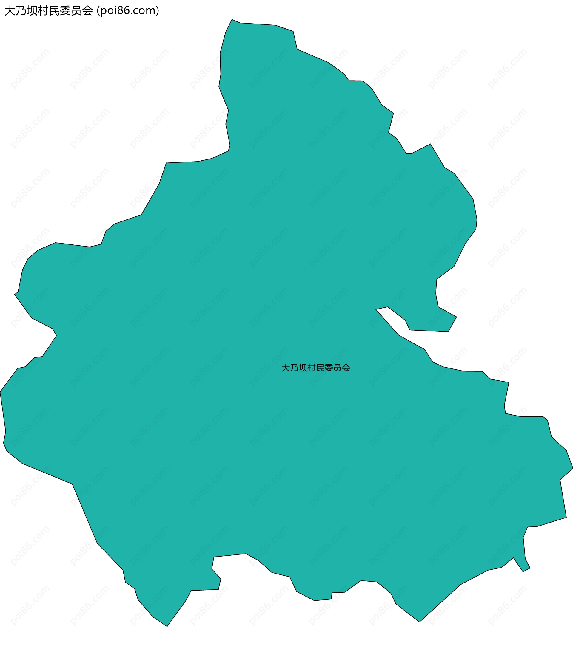 大乃坝村民委员会边界地图