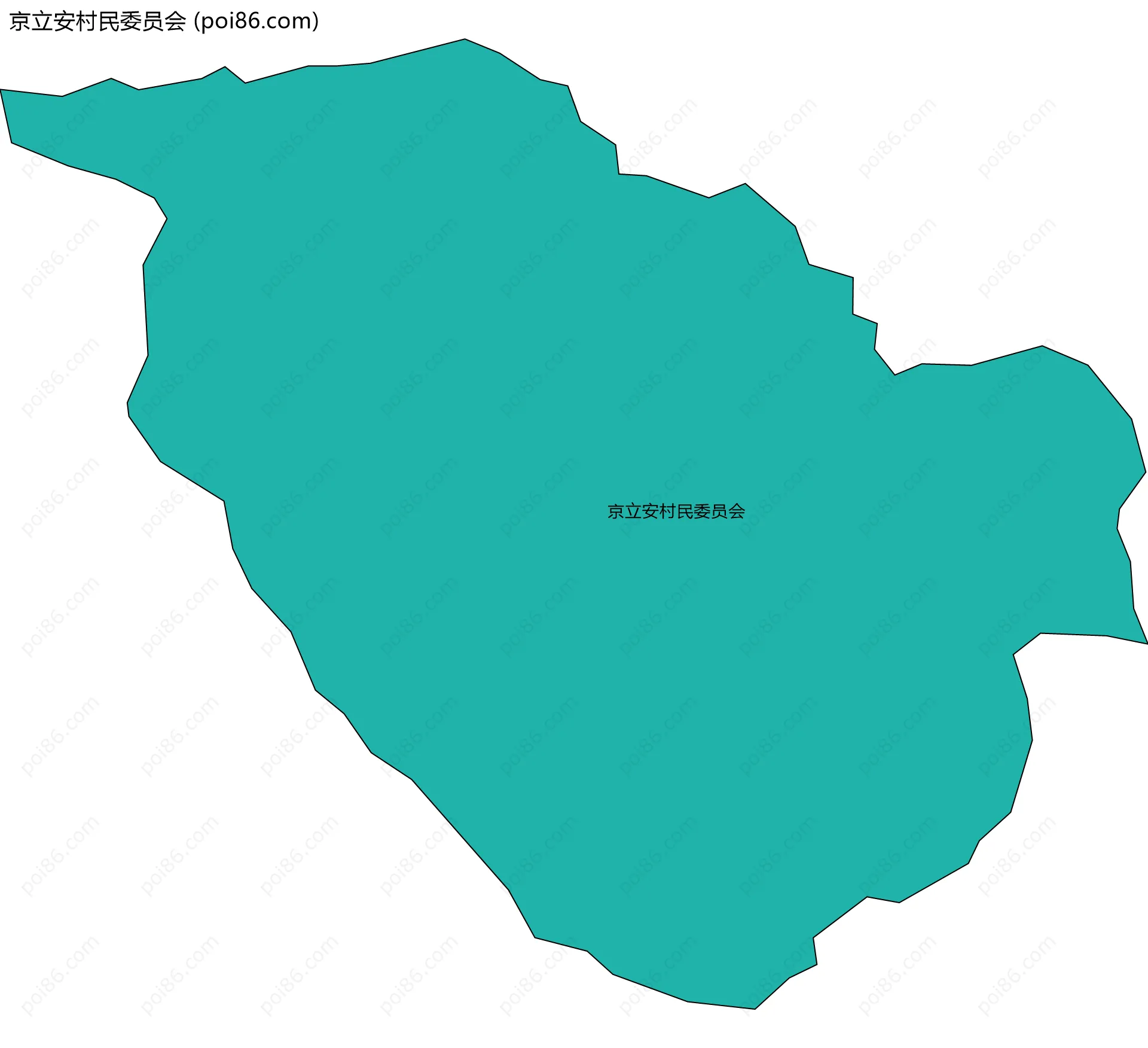 京立安村民委员会边界地图