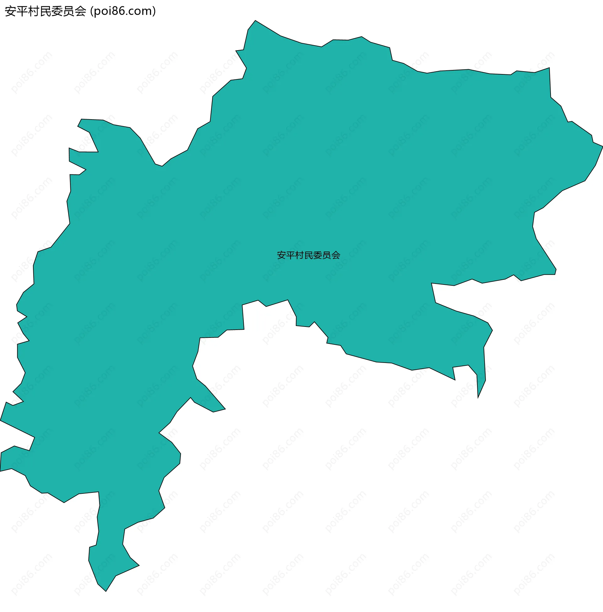 安平村民委员会边界地图