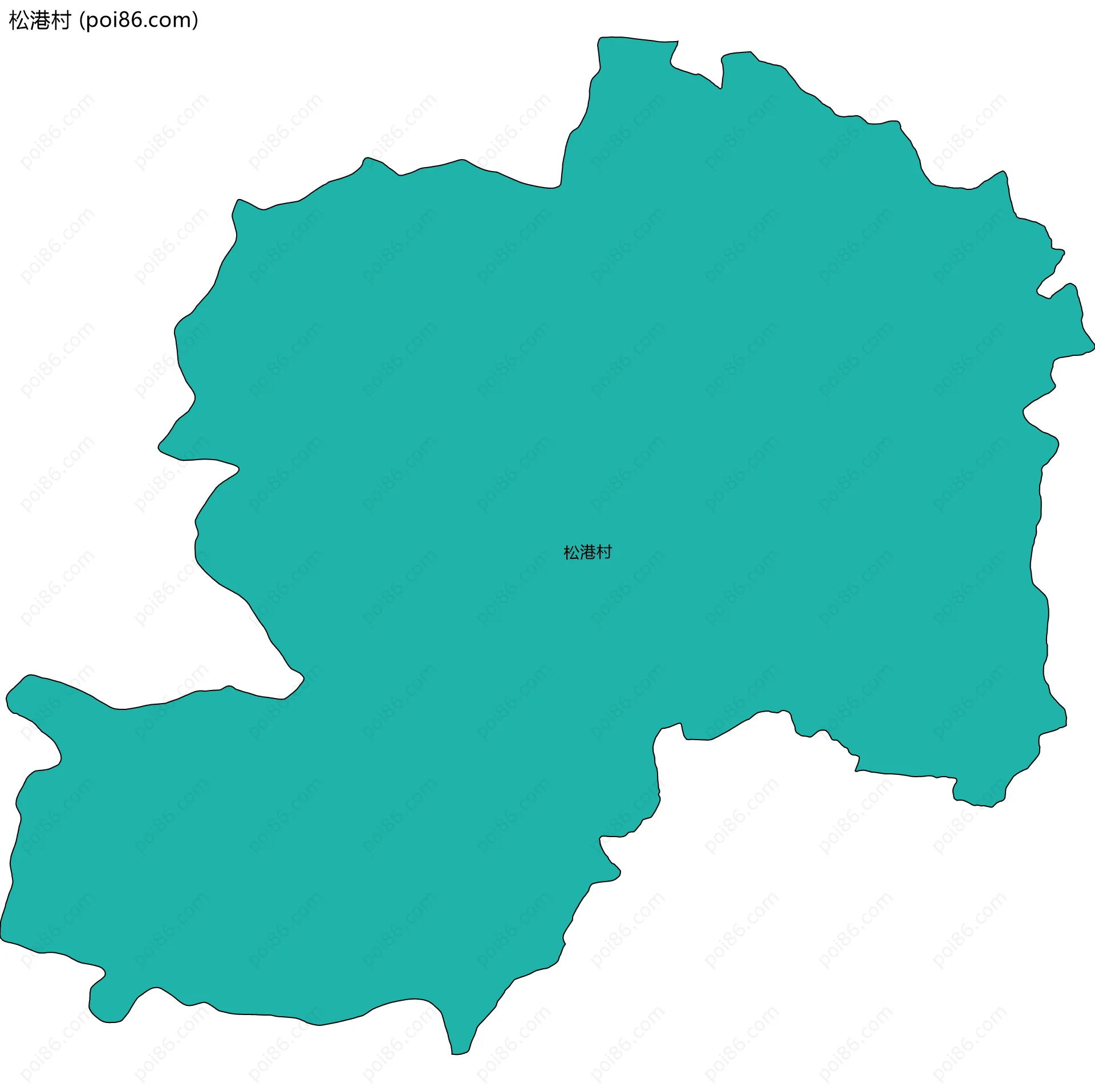 松港村边界地图