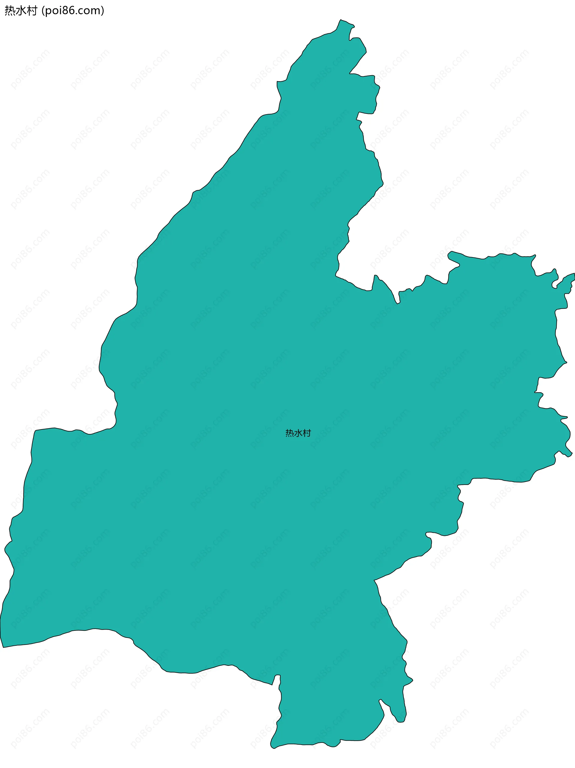 热水村边界地图