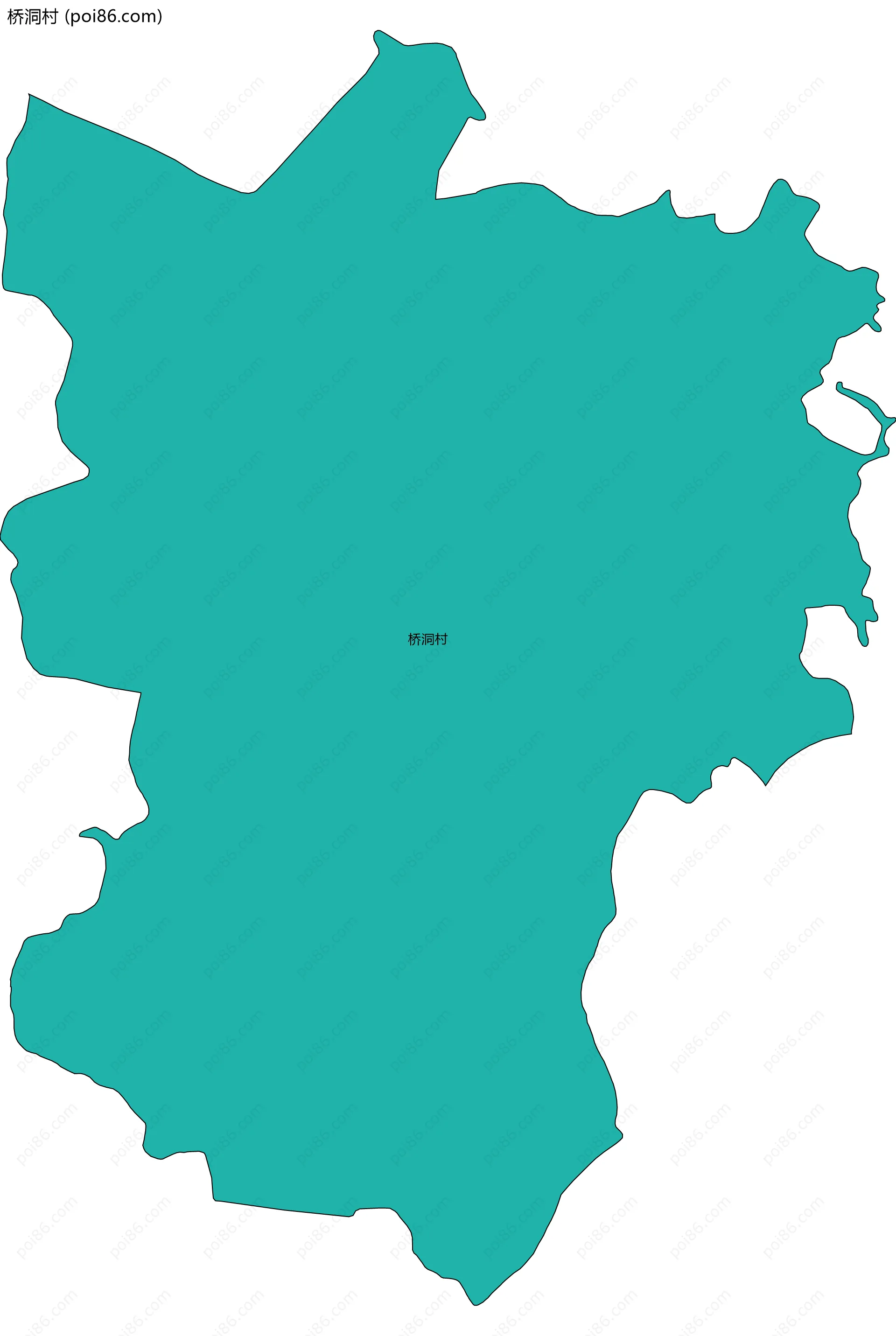 桥洞村边界地图