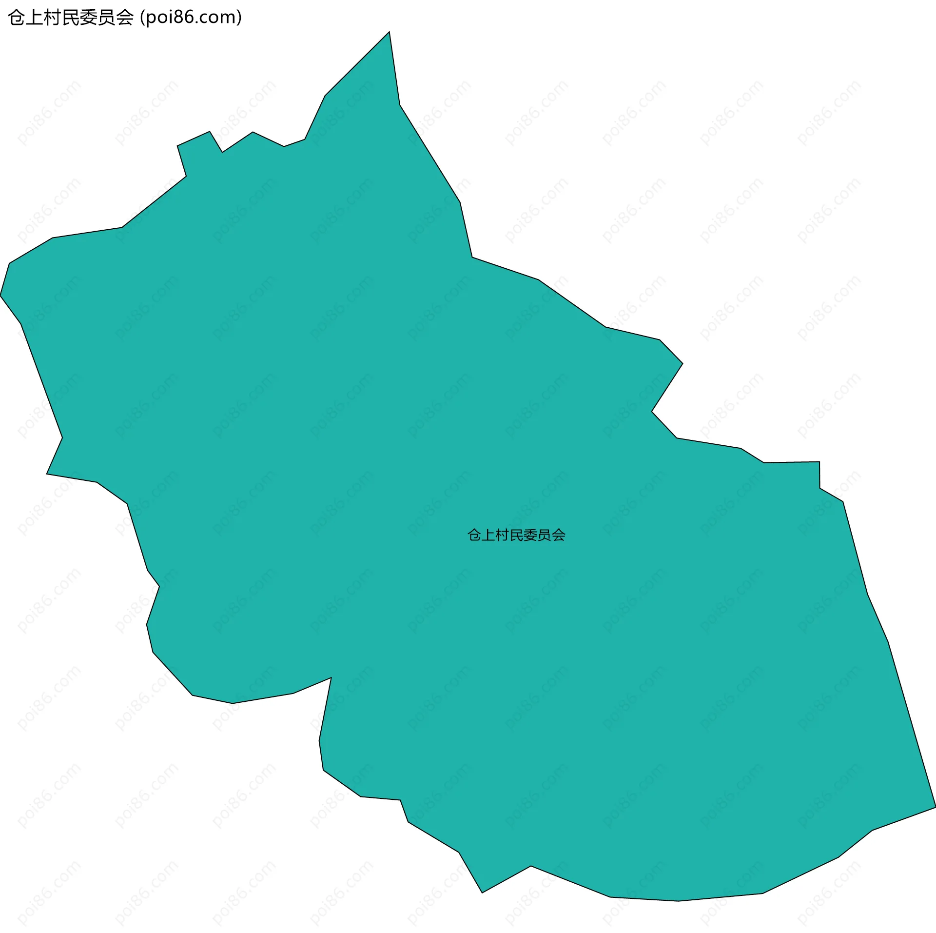 仓上村民委员会边界地图