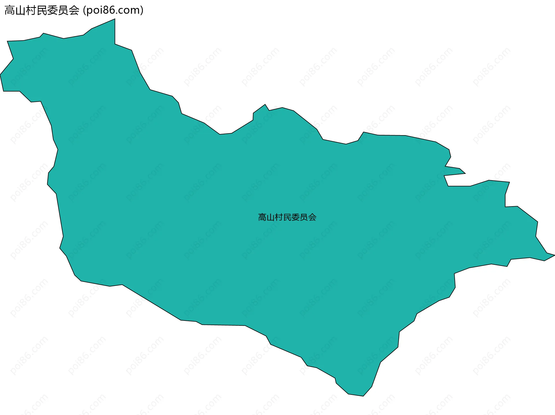 高山村民委员会边界地图