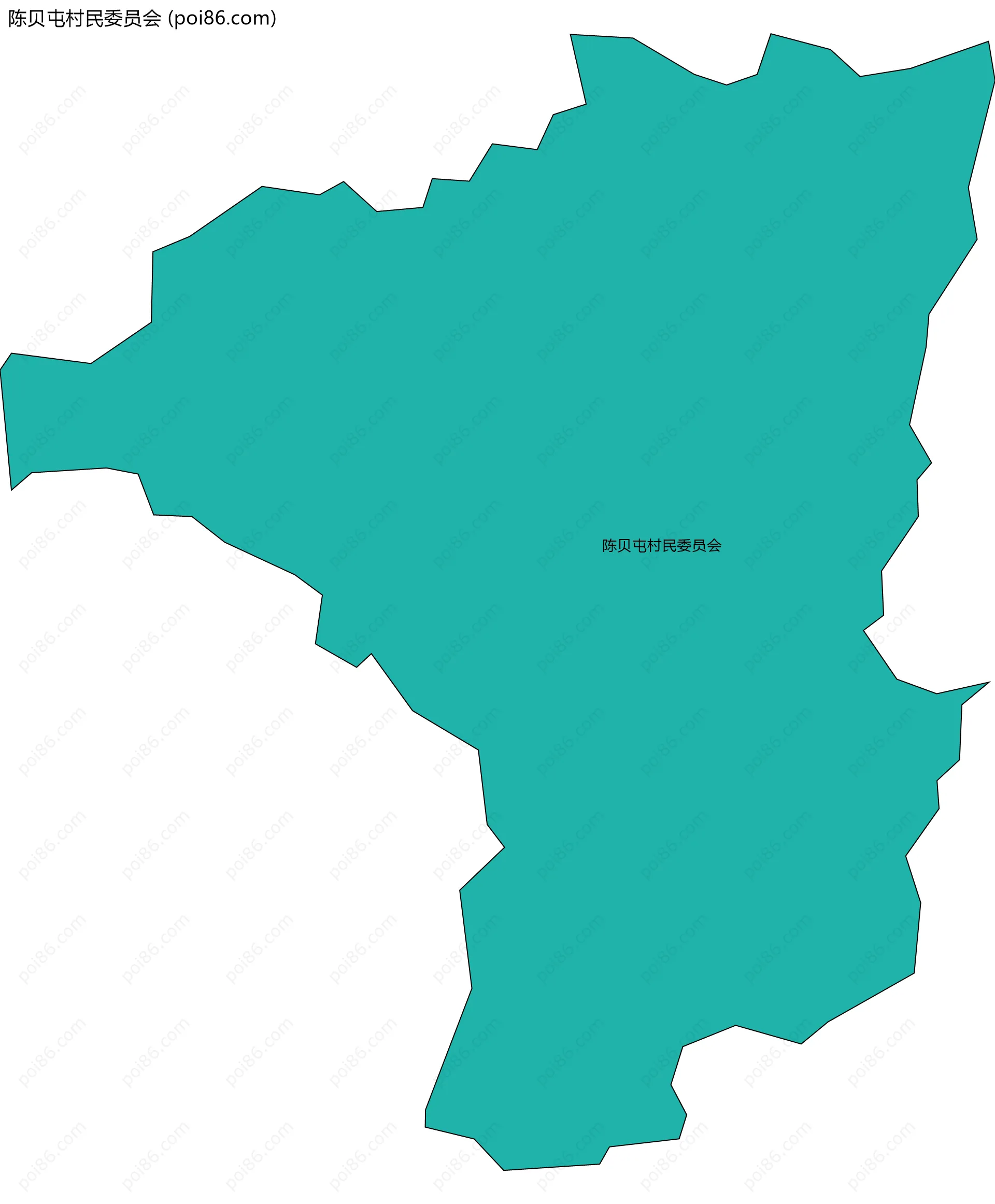 陈贝屯村民委员会边界地图