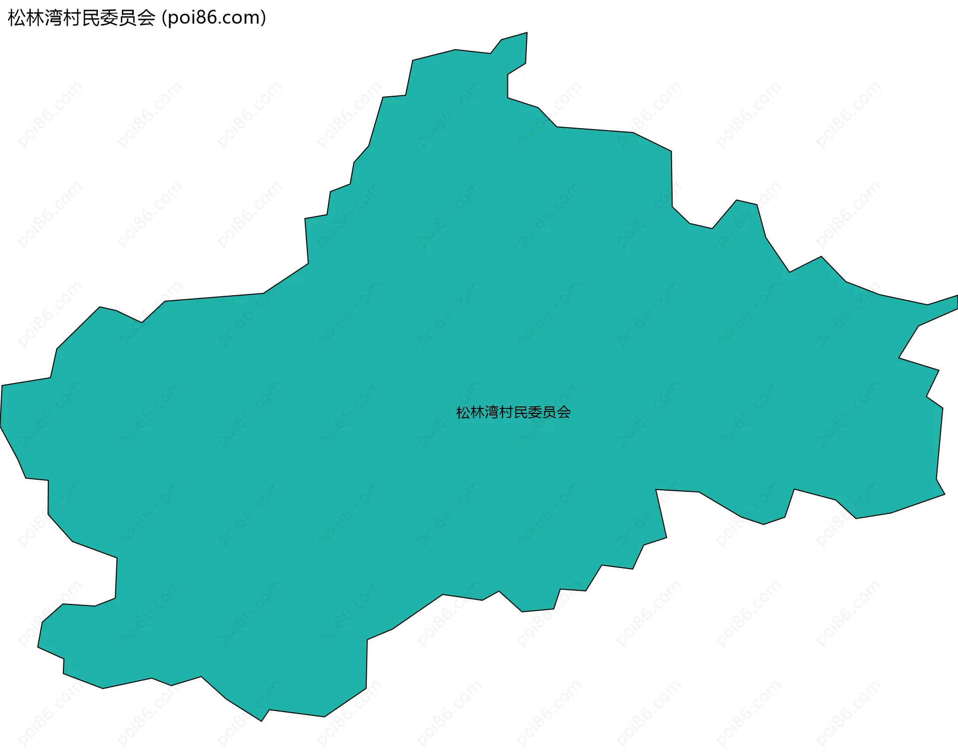 松林湾村民委员会边界地图