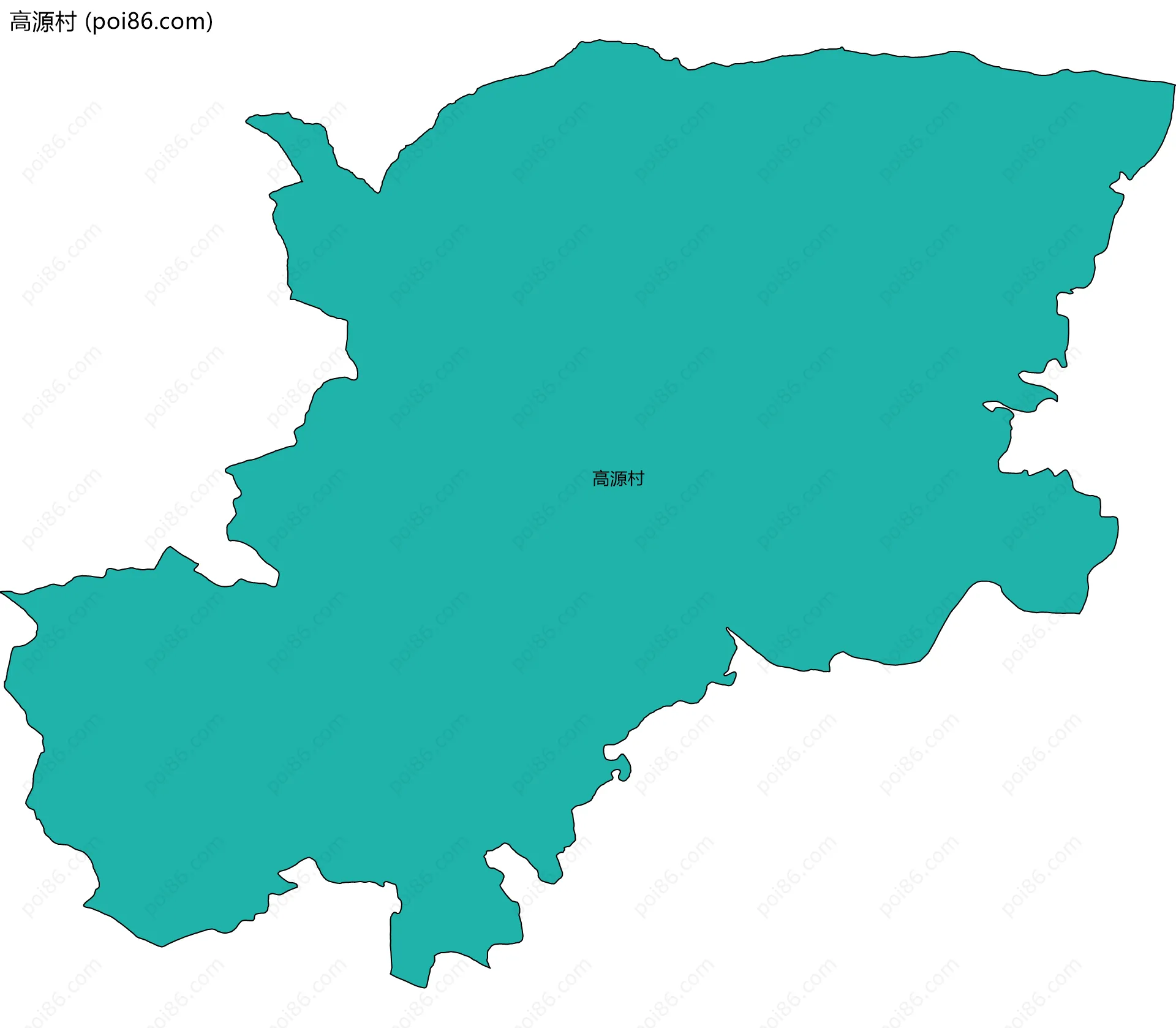 高源村边界地图