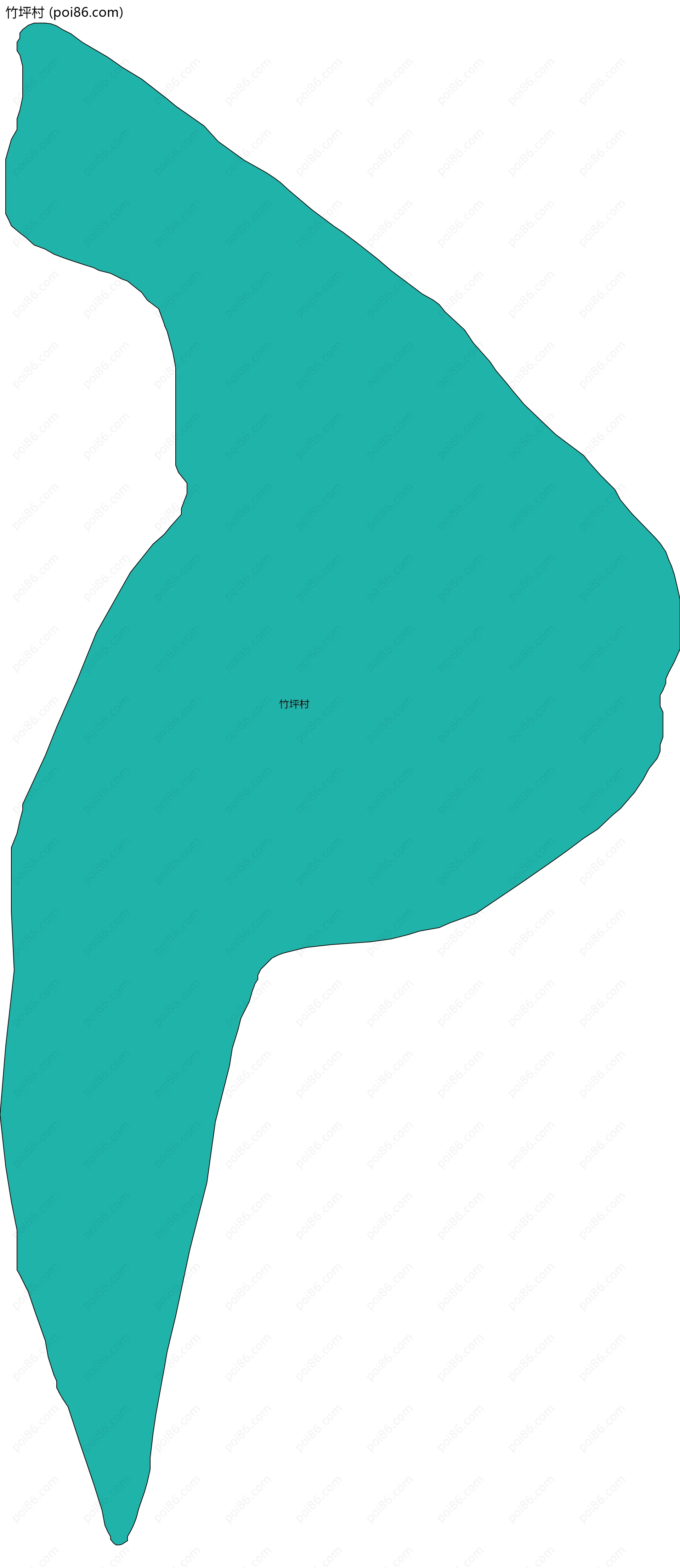 竹坪村边界地图