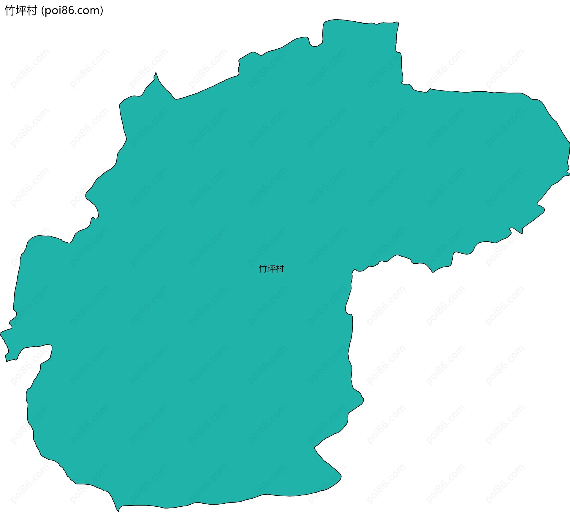 竹坪村边界地图