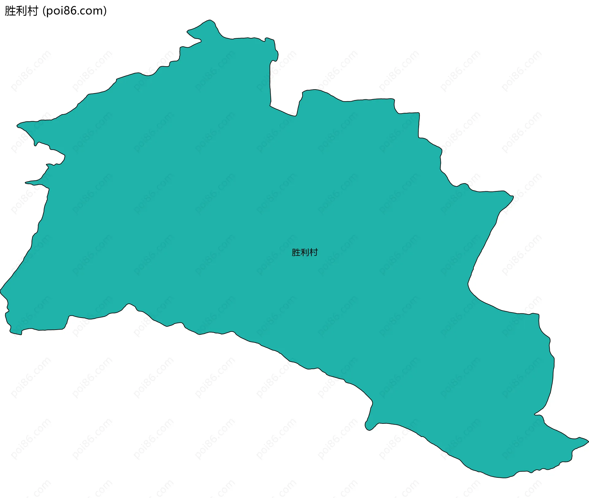 胜利村边界地图