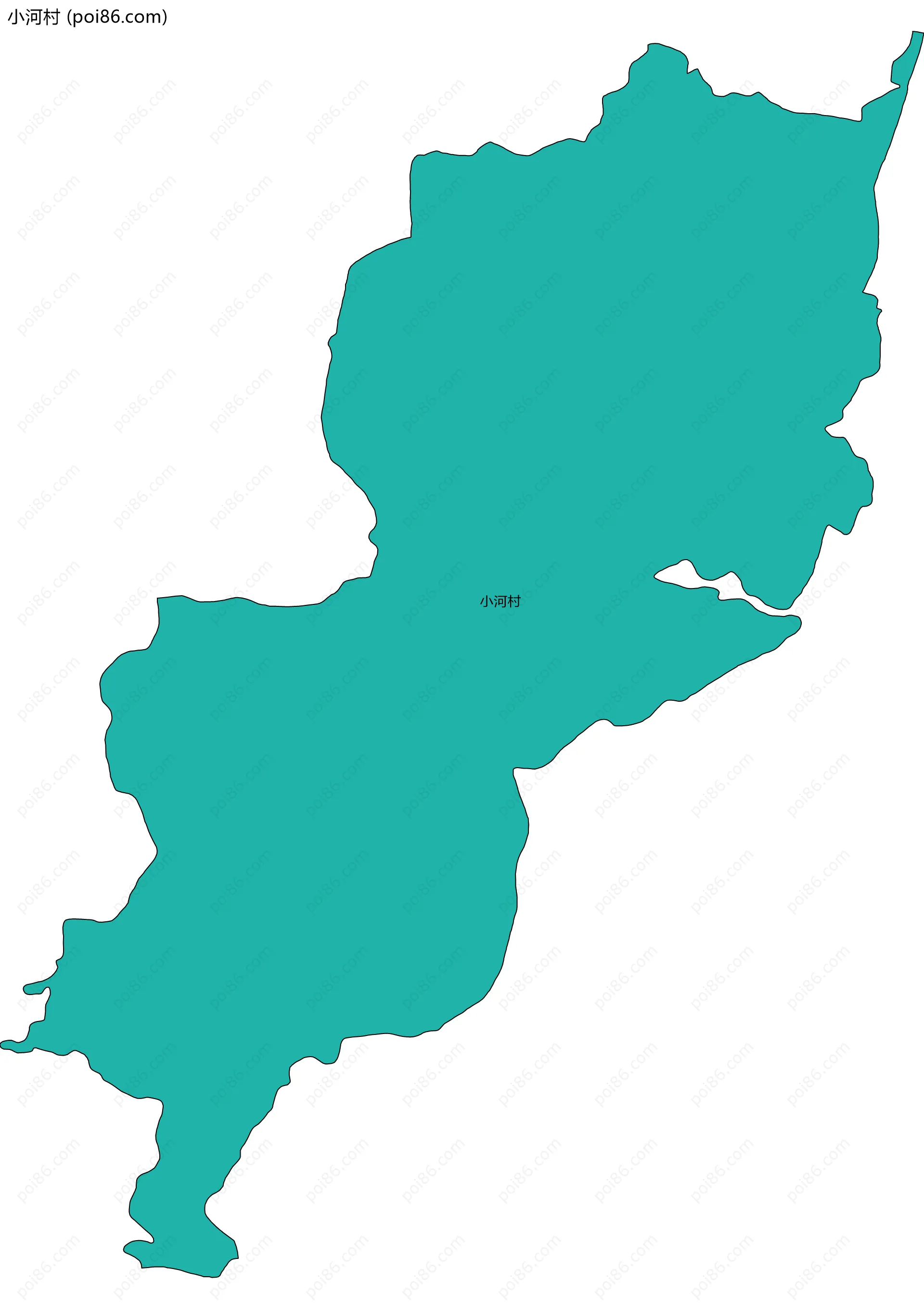 小河村边界地图