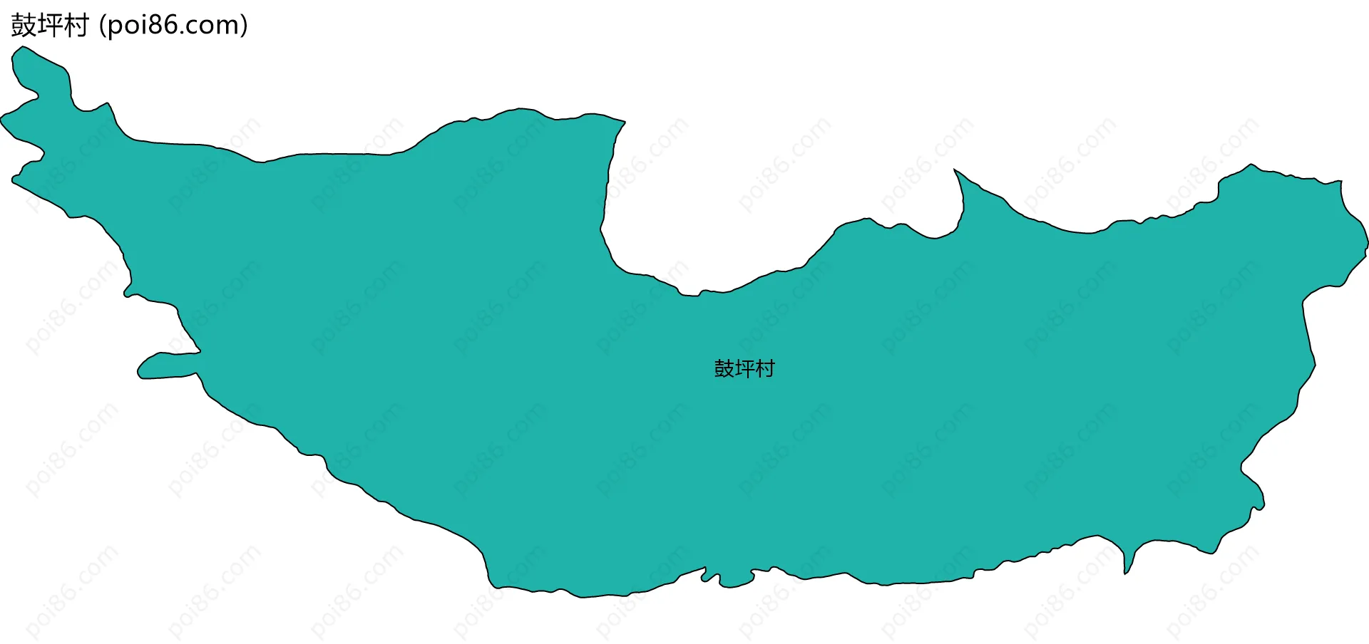 鼓坪村边界地图