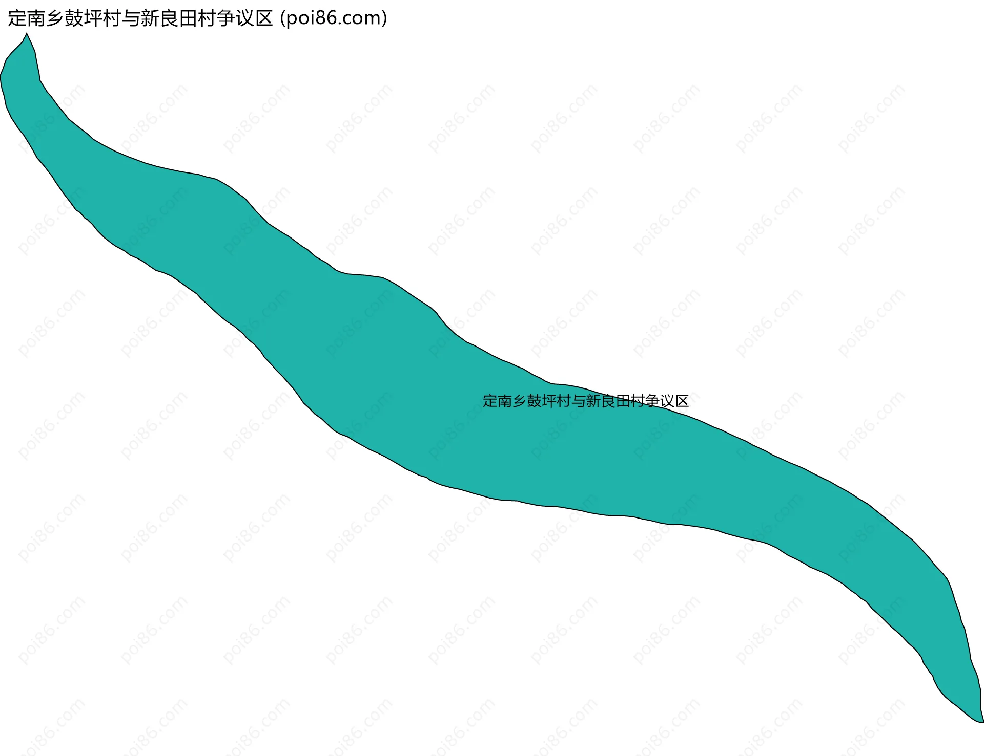 定南乡鼓坪村与新良田村争议区边界地图