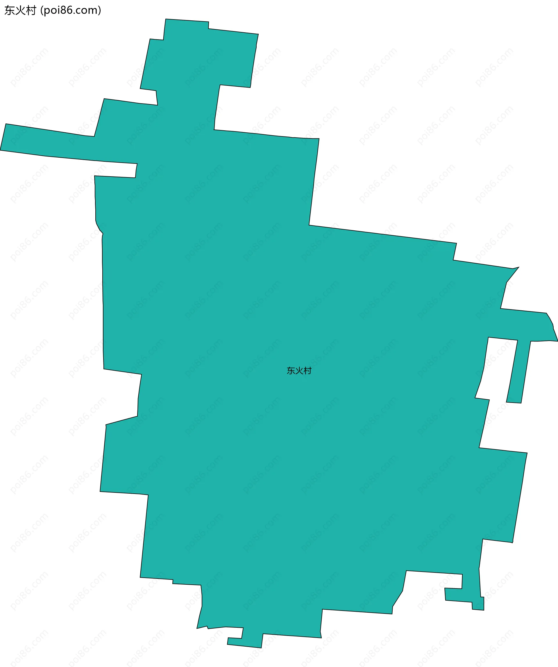 东火村边界地图