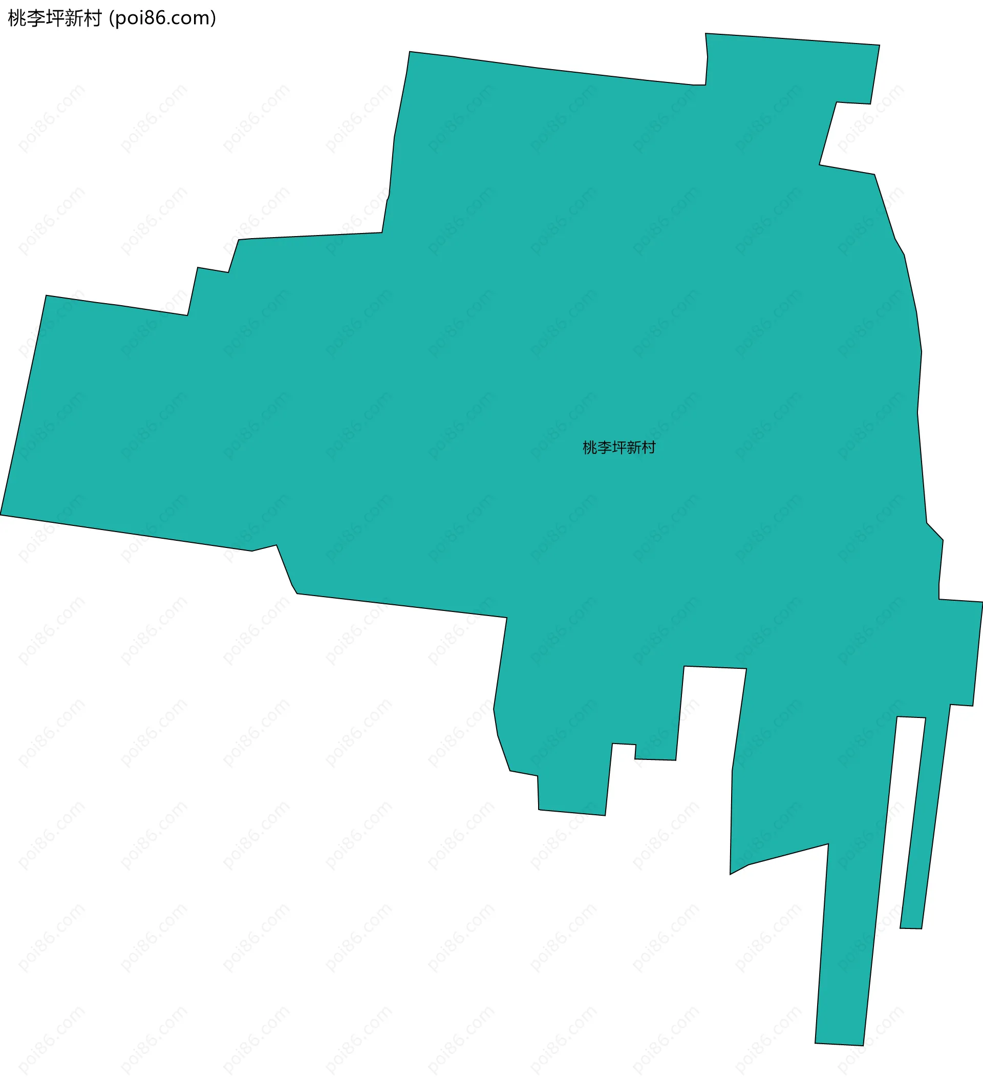 桃李坪新村边界地图