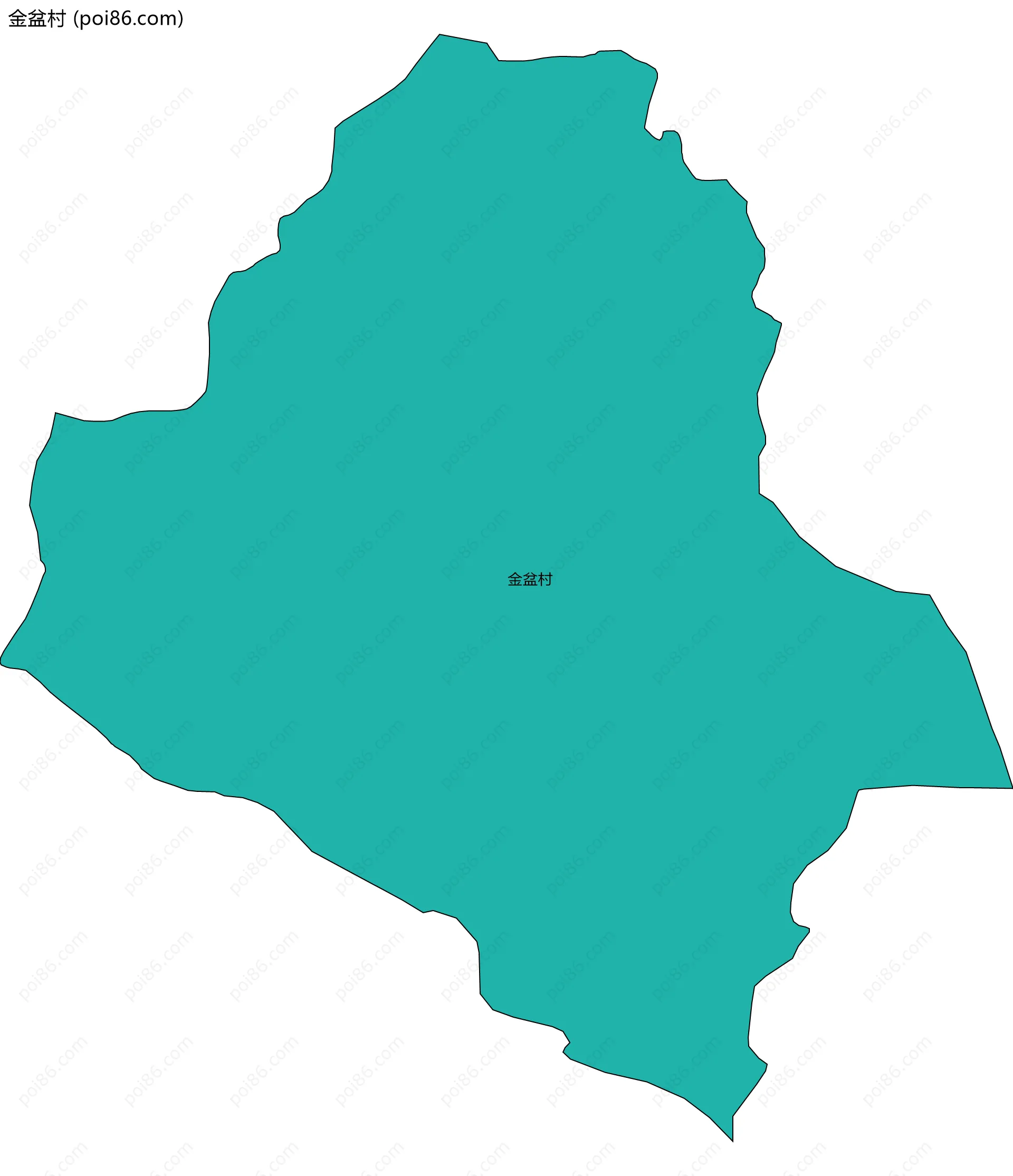 金盆村边界地图