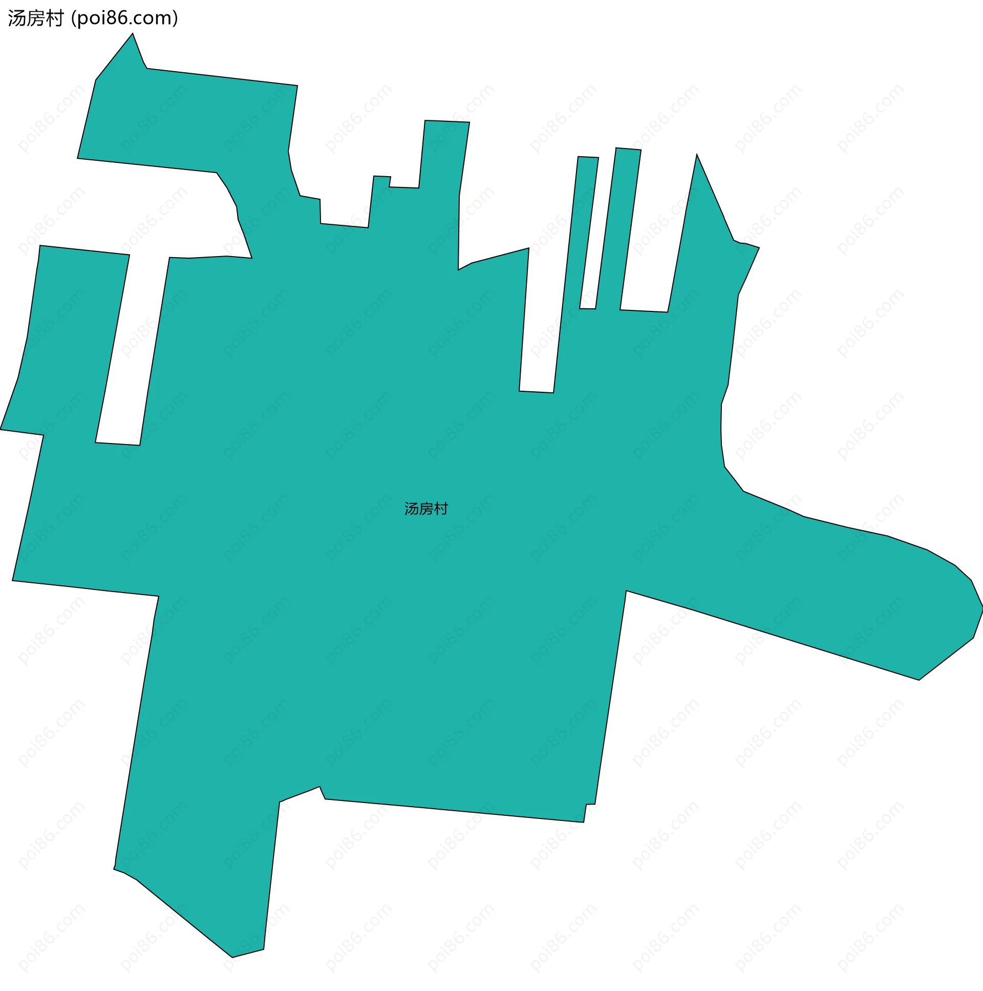 汤房村边界地图